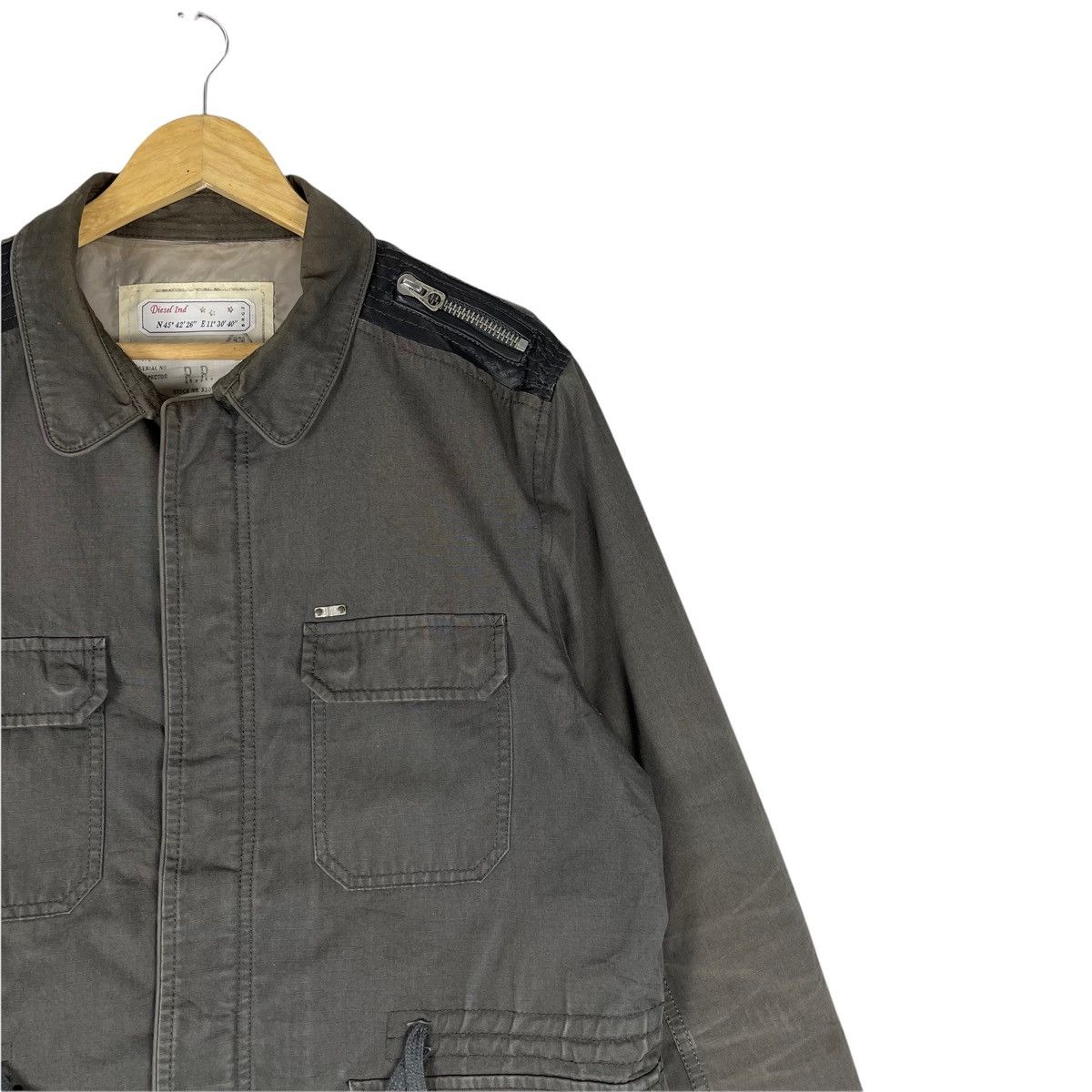 Diesel ⚡️DIESEL LAMB LEATHER ELBOW PAD JACKET Size US XL / EU 56 / 4 - 5 Thumbnail