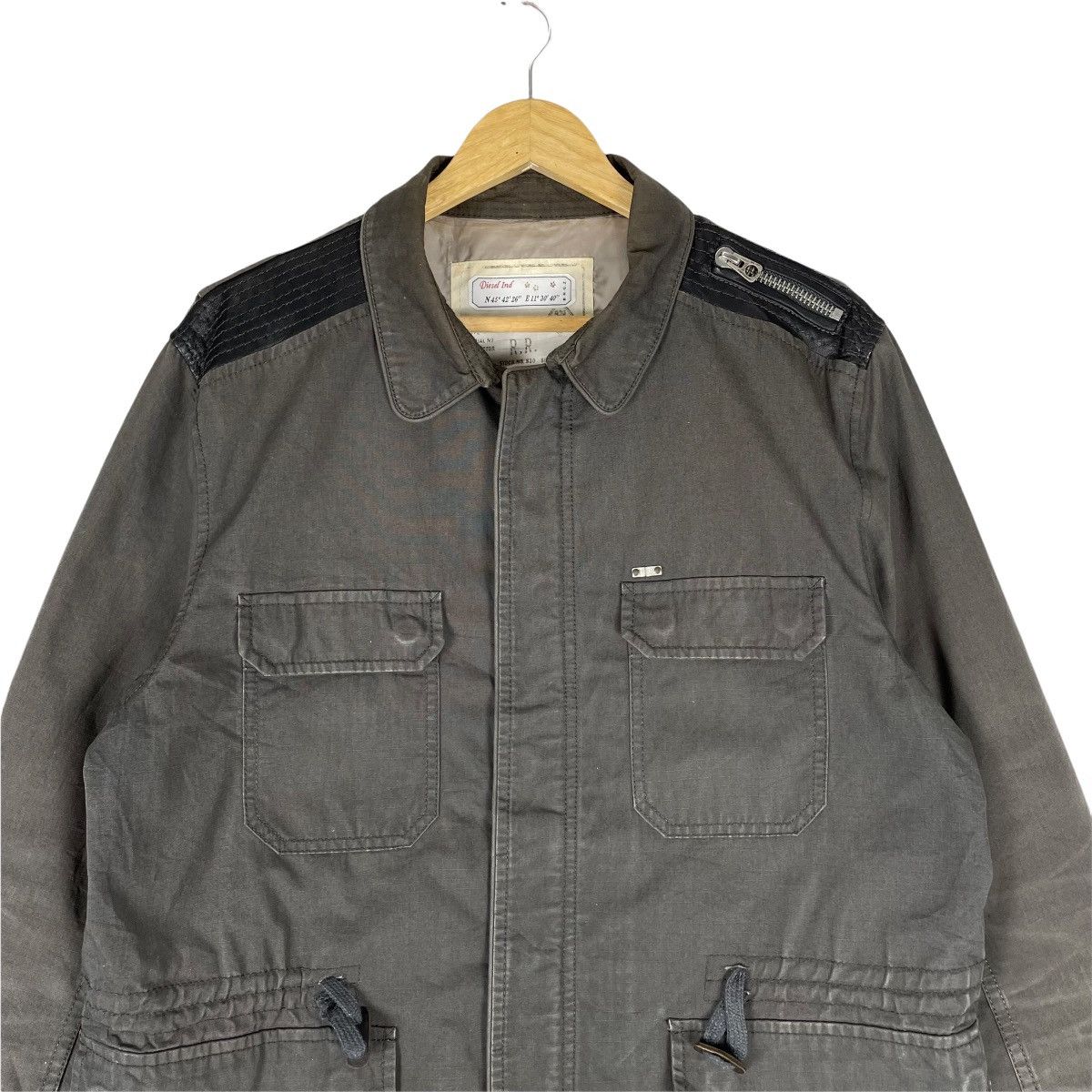 Diesel ⚡️DIESEL LAMB LEATHER ELBOW PAD JACKET Size US XL / EU 56 / 4 - 4 Thumbnail