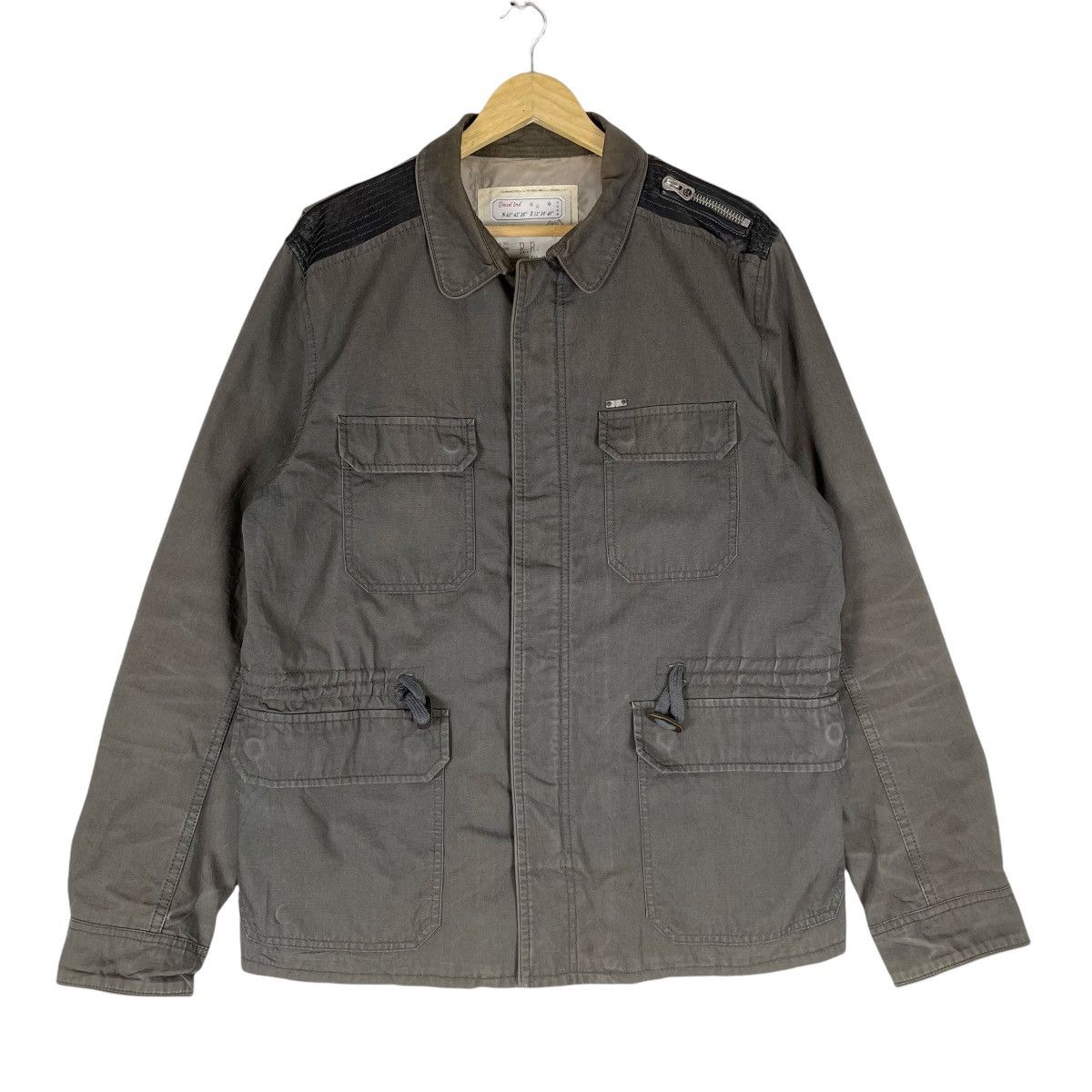 Diesel ⚡️DIESEL LAMB LEATHER ELBOW PAD JACKET Size US XL / EU 56 / 4 - 2 Thumbnail