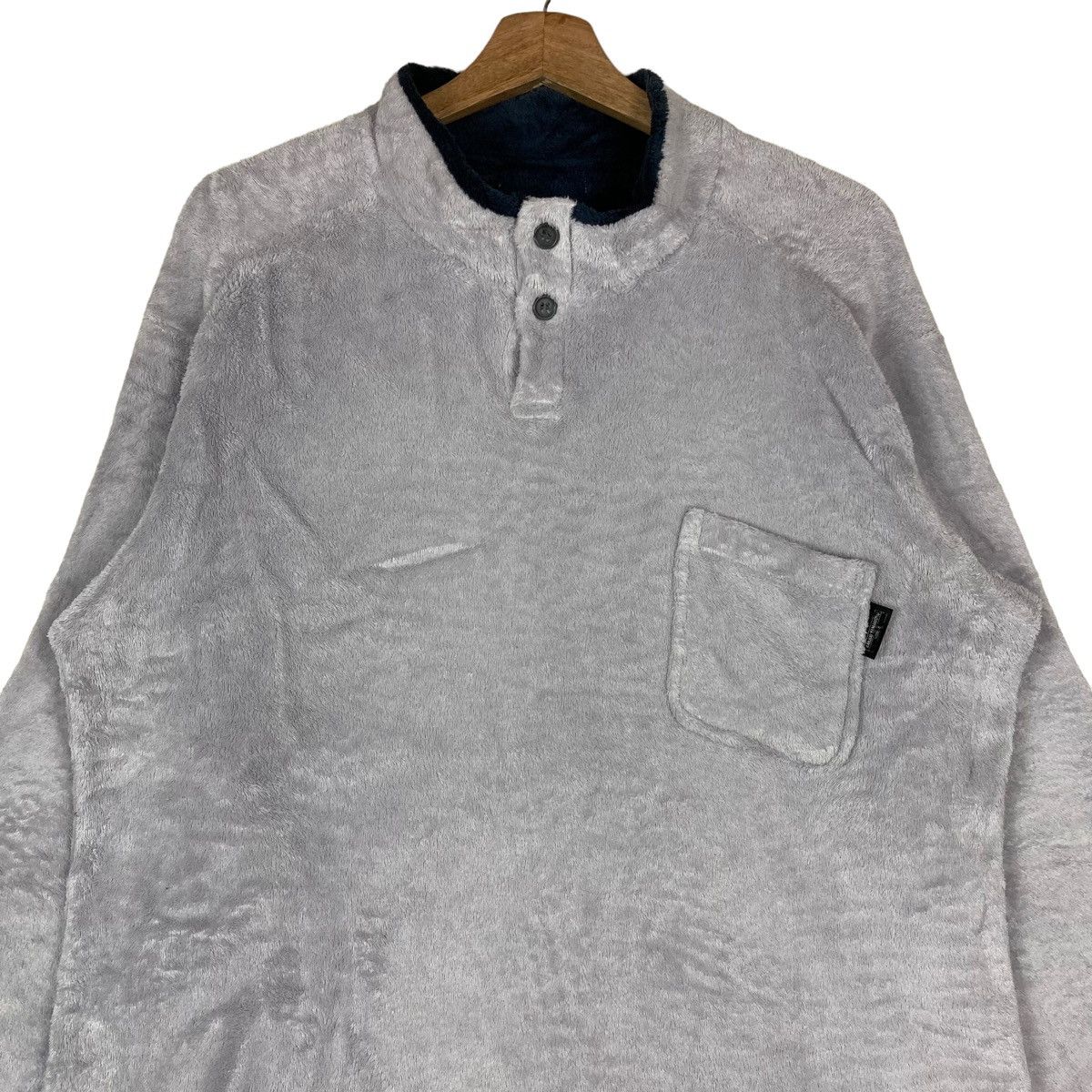 Kansai Yamamoto Vintage Kansai Yamamoto Single Pocket Plain Pullover Jumper Size US M / EU 48-50 / 2 - 2 Thumbnail