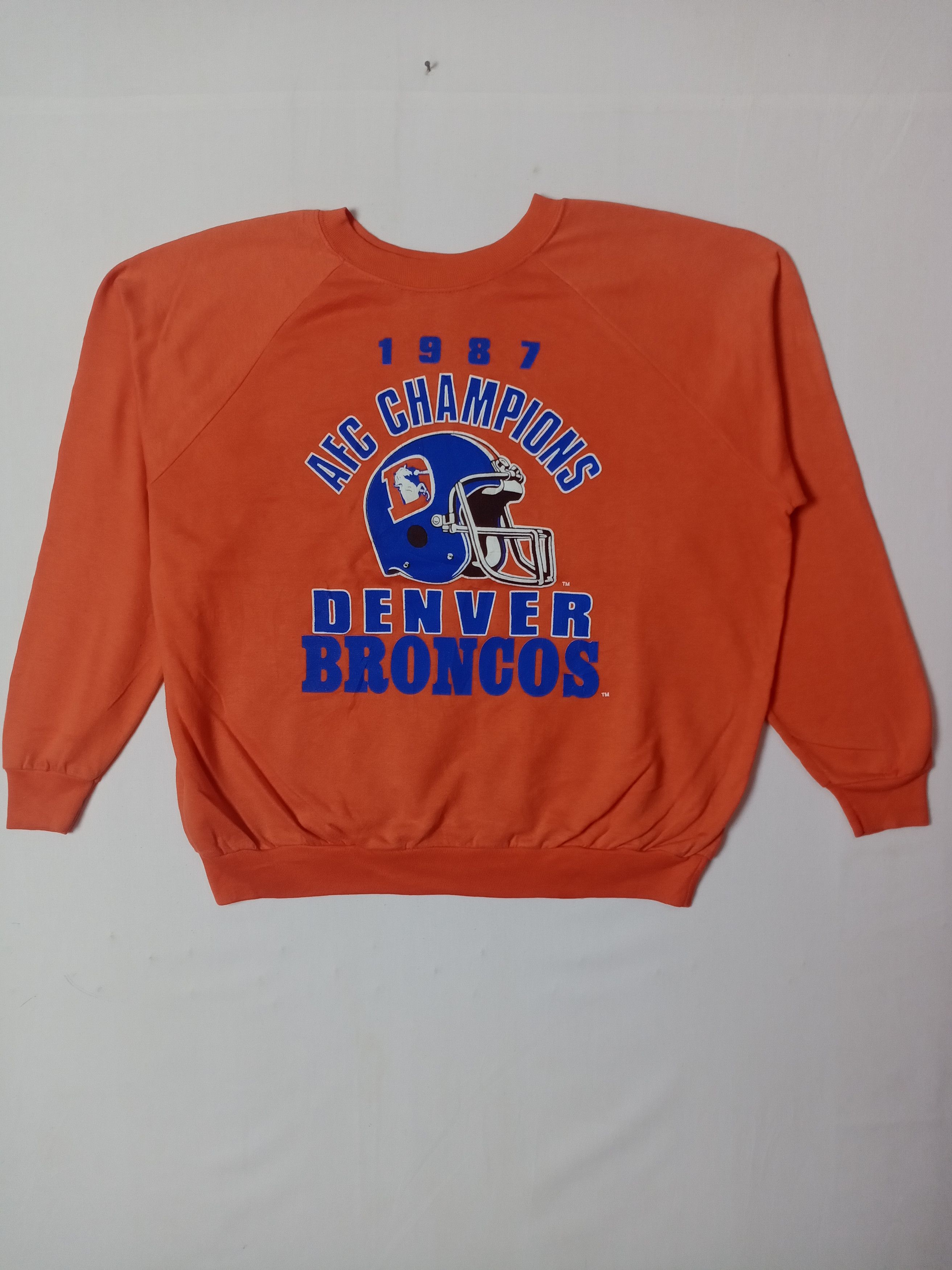 Vintage 80s Denver Broncos AFC Champion Rugby Sweatshirt
