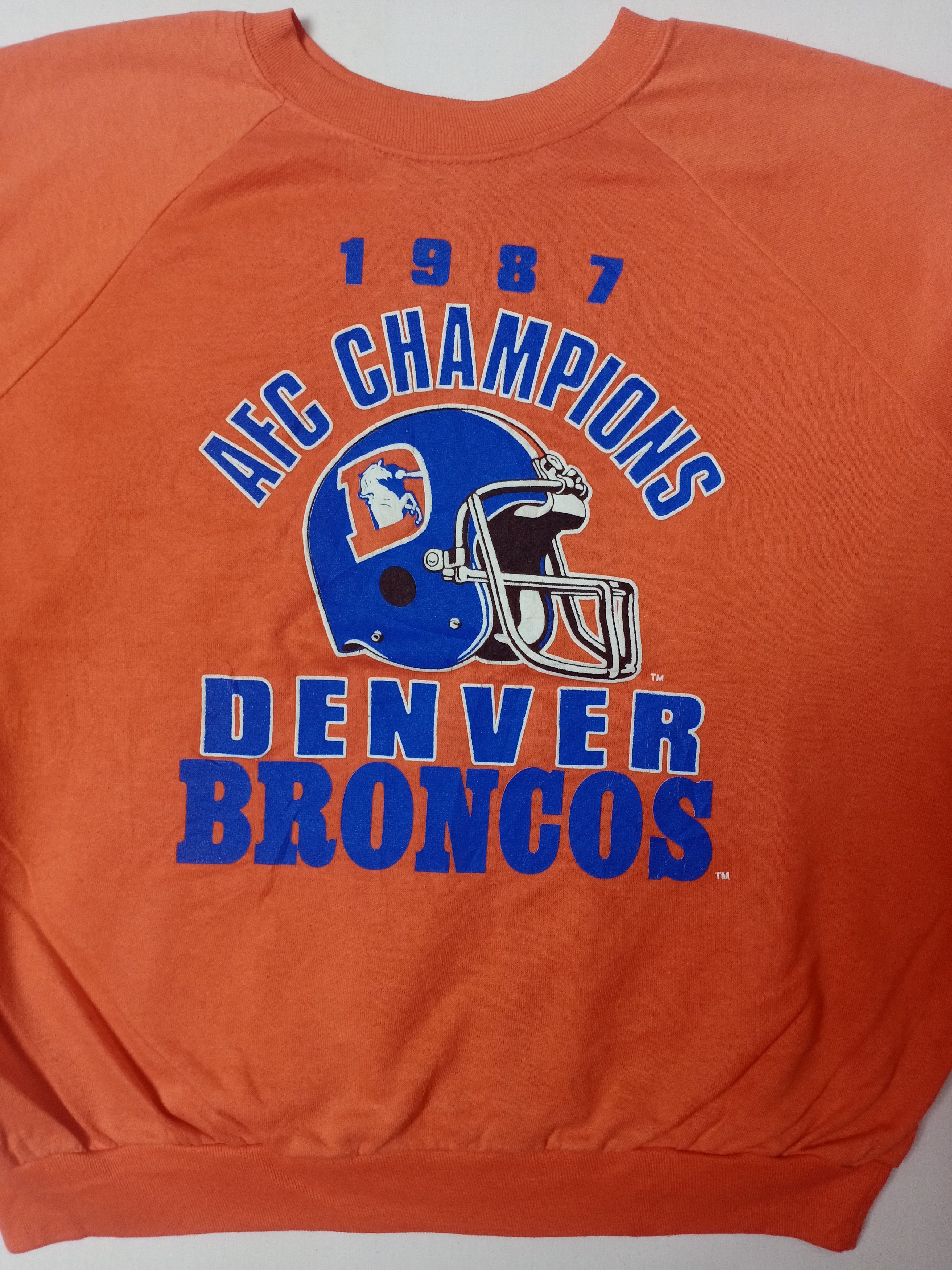 Denver Hayes × Vintage Vintage 80s Denver Broncos AFC Champion Rugby Sweatshirt Size US XL / EU 56 / 4 - 4 Thumbnail