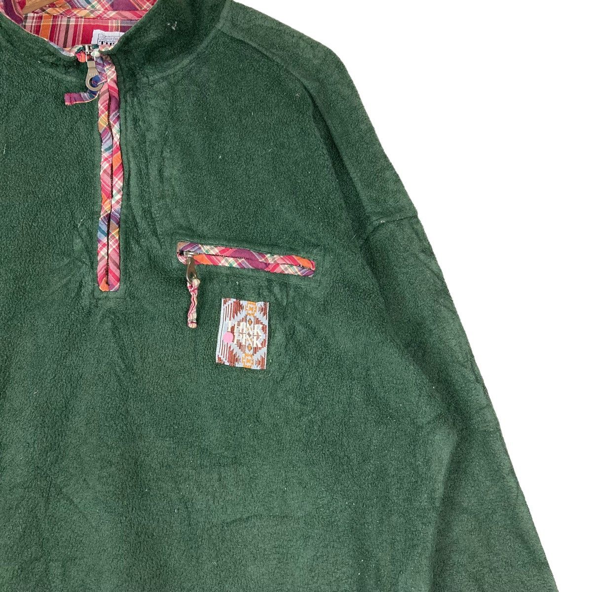 Vintage Vintage Think Pink Quarter Zip Pullover Jumper Sweatshirt Size US XL / EU 56 / 4 - 3 Thumbnail
