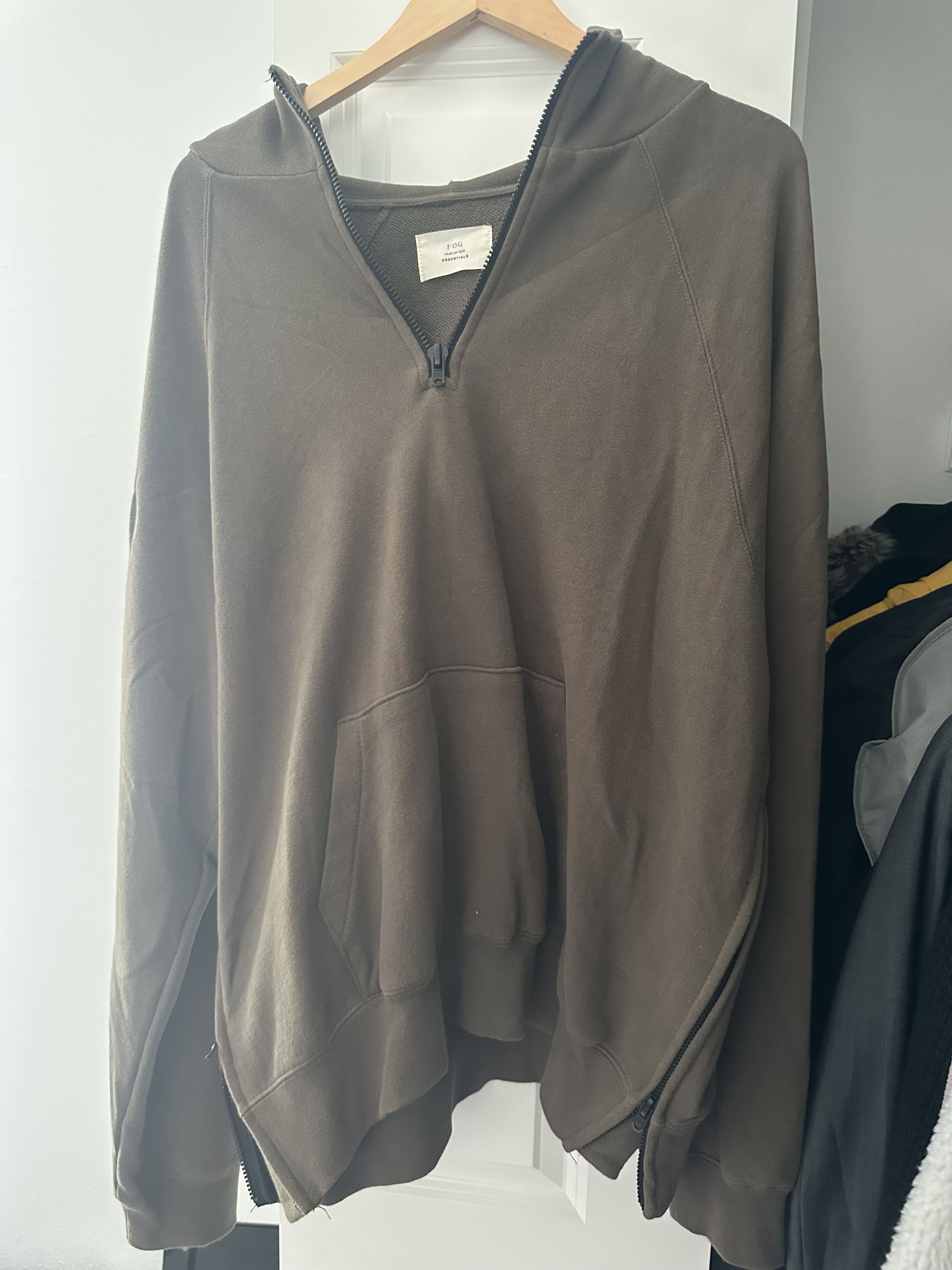 Fear of God Essentials Hoodie - Olive - Size Medium display picture 2