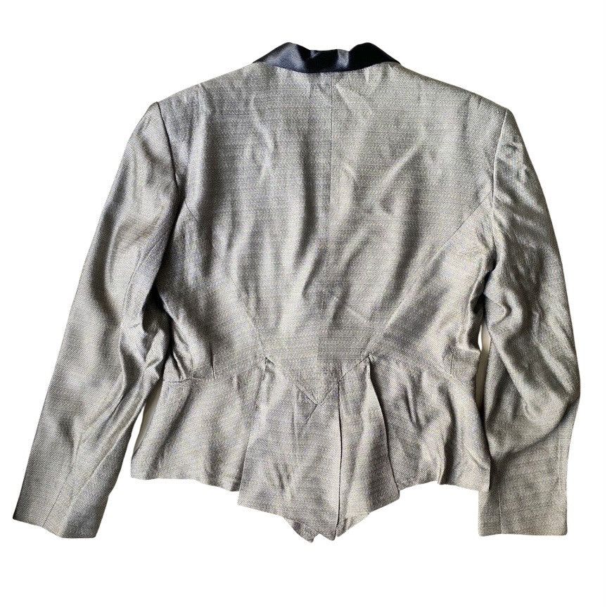 Yohji Yamamoto Vintage 80’s Iridescent Cropped Blazer Size US M / EU 48-50 / 2 - 2 Thumbnail