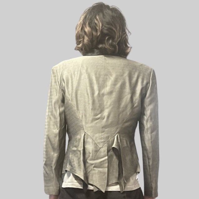 Yohji Yamamoto Vintage 80’s Iridescent Cropped Blazer Size US M / EU 48-50 / 2 - 6 Thumbnail