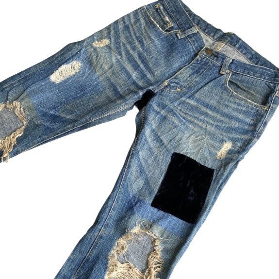 Number (N)ine AW03 Touch Me I’m Sick Patchwork Crash Jeans Size US 30 / EU 46 - 3 Thumbnail