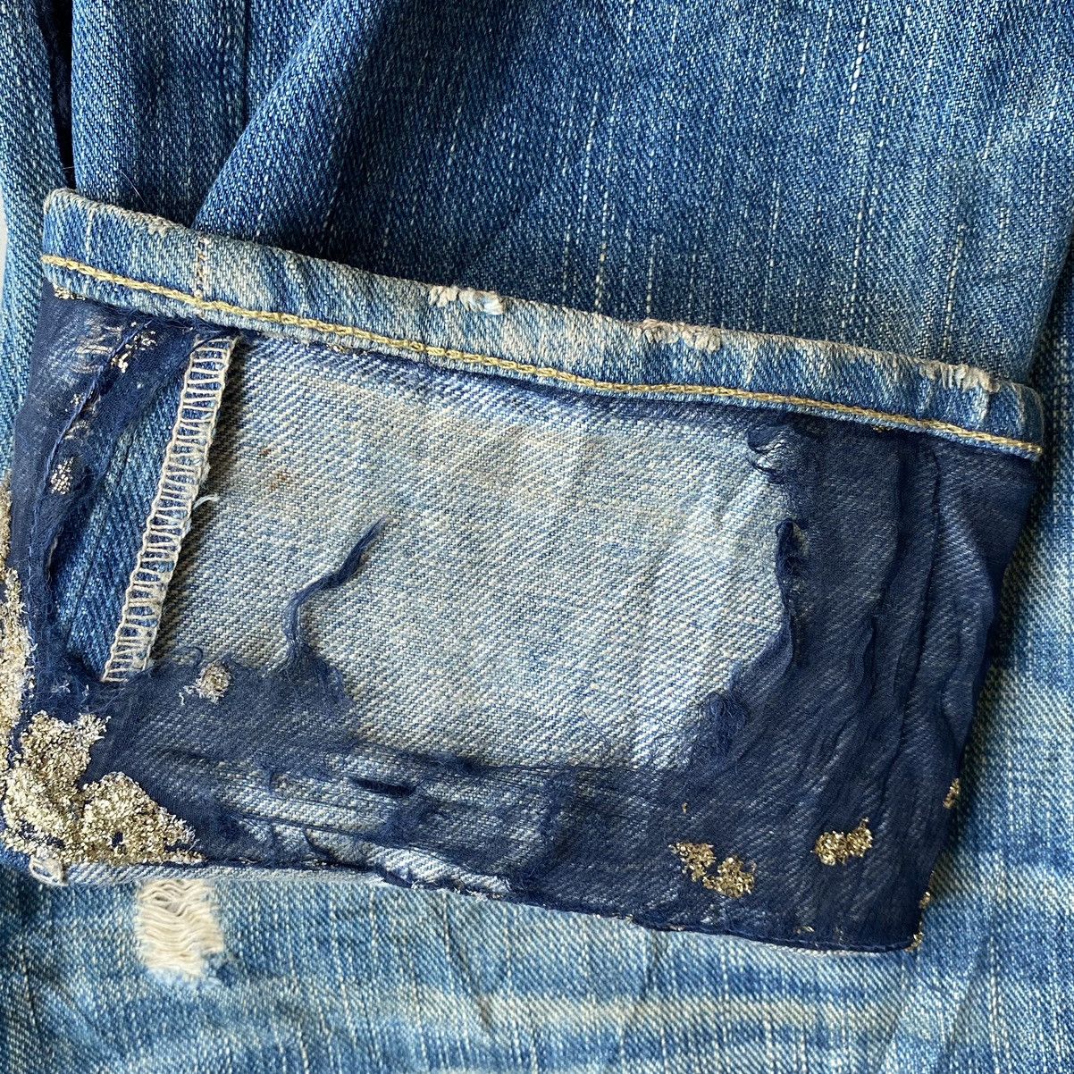 Number (N)ine AW03 Touch Me I’m Sick Patchwork Crash Jeans Size US 30 / EU 46 - 12 Thumbnail