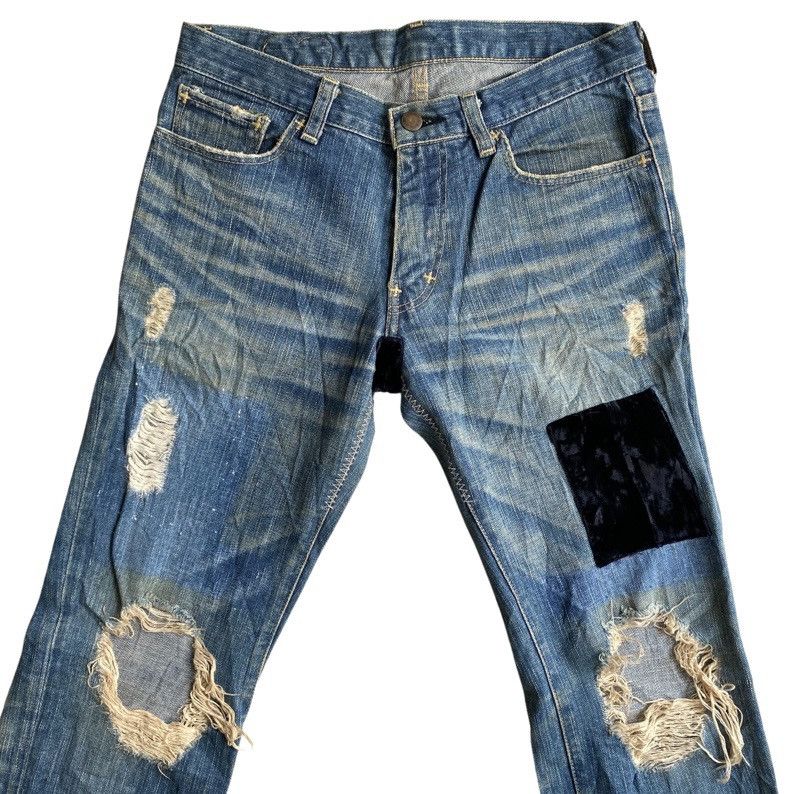 Number (N)ine AW03 Touch Me I’m Sick Patchwork Crash Jeans Size US 30 / EU 46 - 2 Thumbnail