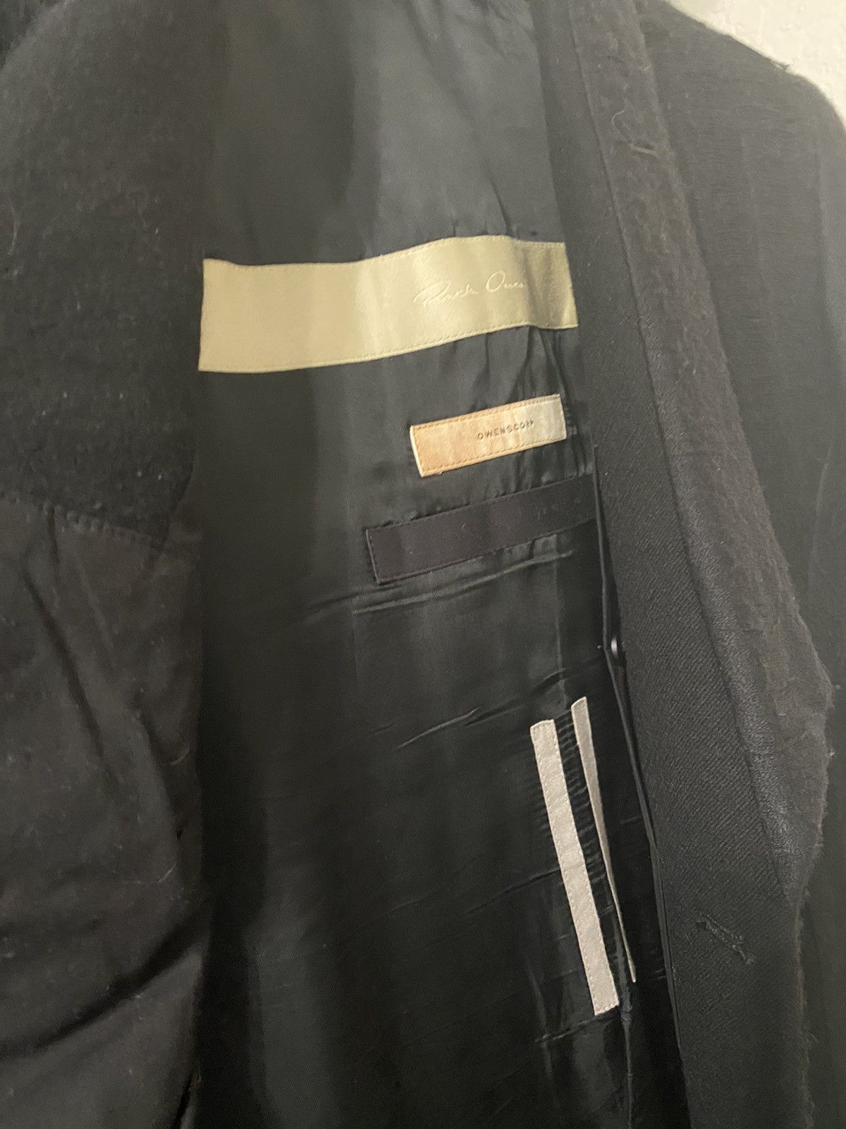 Rick Owens fw16 “mastodon” embroidered vomit coat