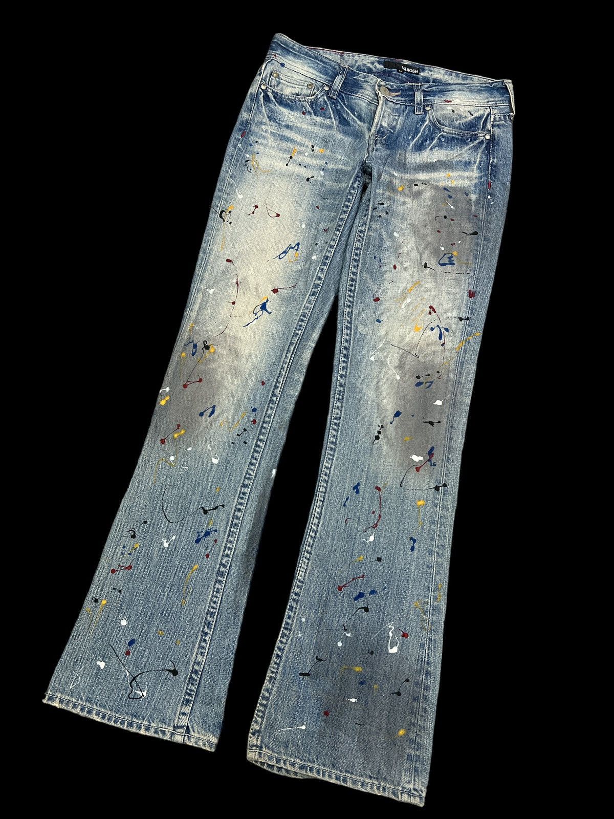 Japanese Brand × Vintage FLARED💥VAROSH PAINTER DISTRESSED DENIM PANT Size US 30 / EU 46 - 5 Thumbnail