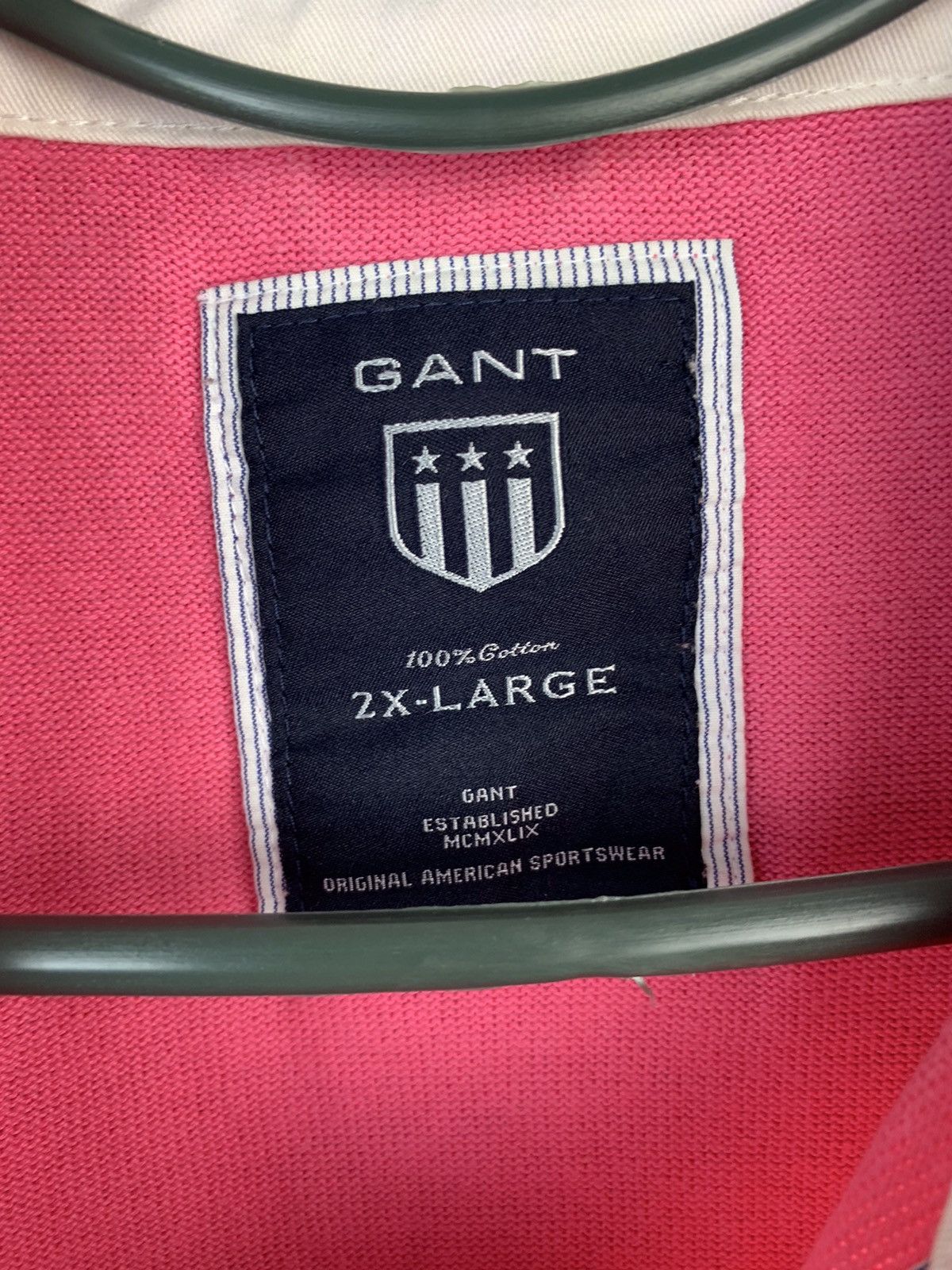 Gant × Vintage Gant Vintage Mens Rugby Long Sleeve Polo Shirt Size US XXL / EU 58 / 5 - 6 Thumbnail