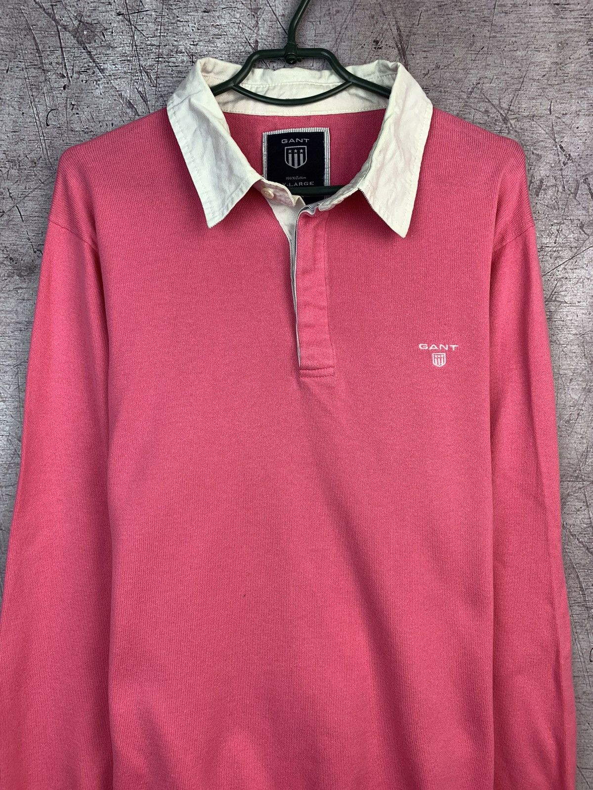 Gant × Vintage Gant Vintage Mens Rugby Long Sleeve Polo Shirt Size US XXL / EU 58 / 5 - 2 Thumbnail