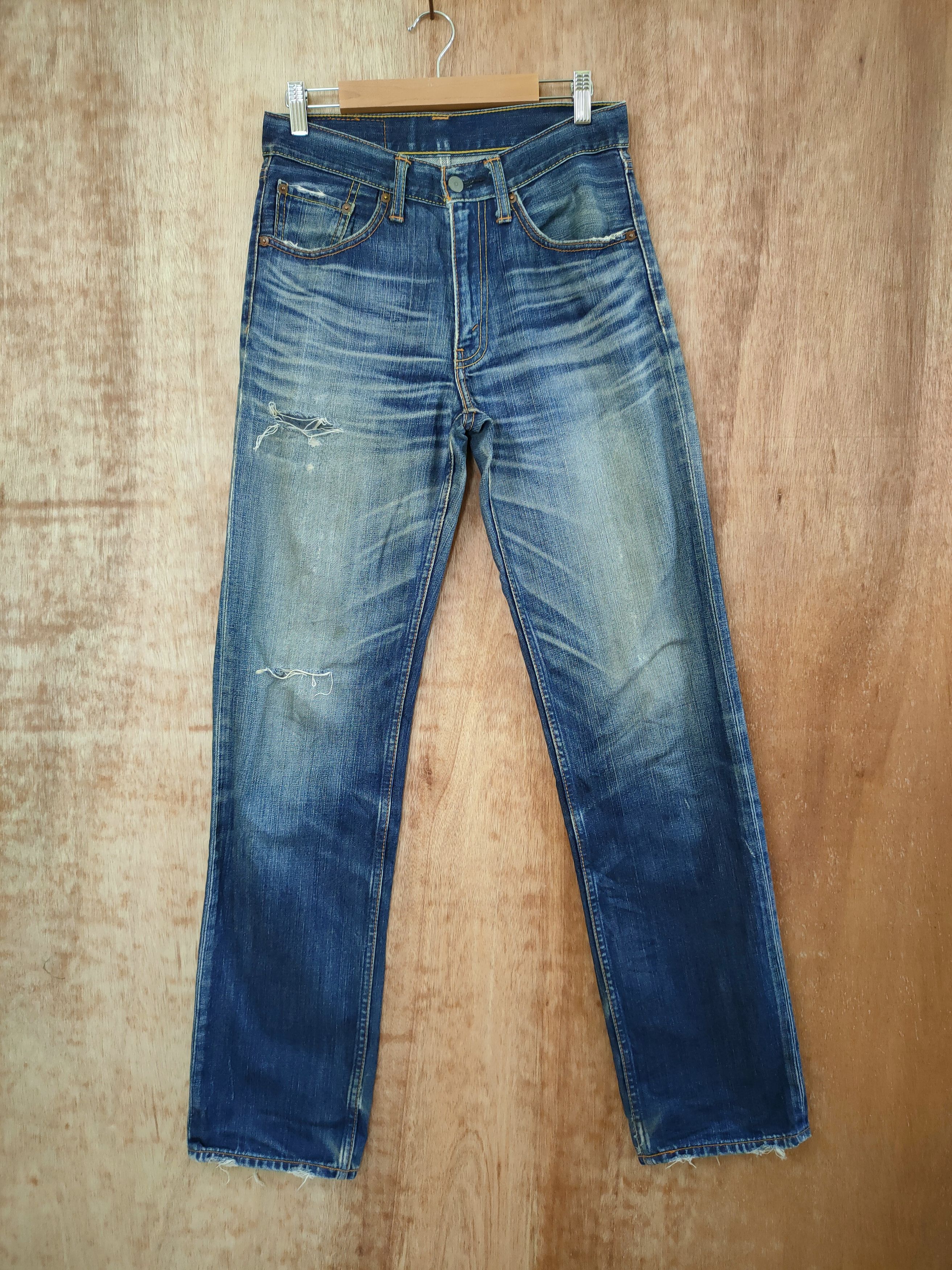 Levi's 702 levis distressed denim vintage pants #46-816 Size US 29 - 1 Thumbnail