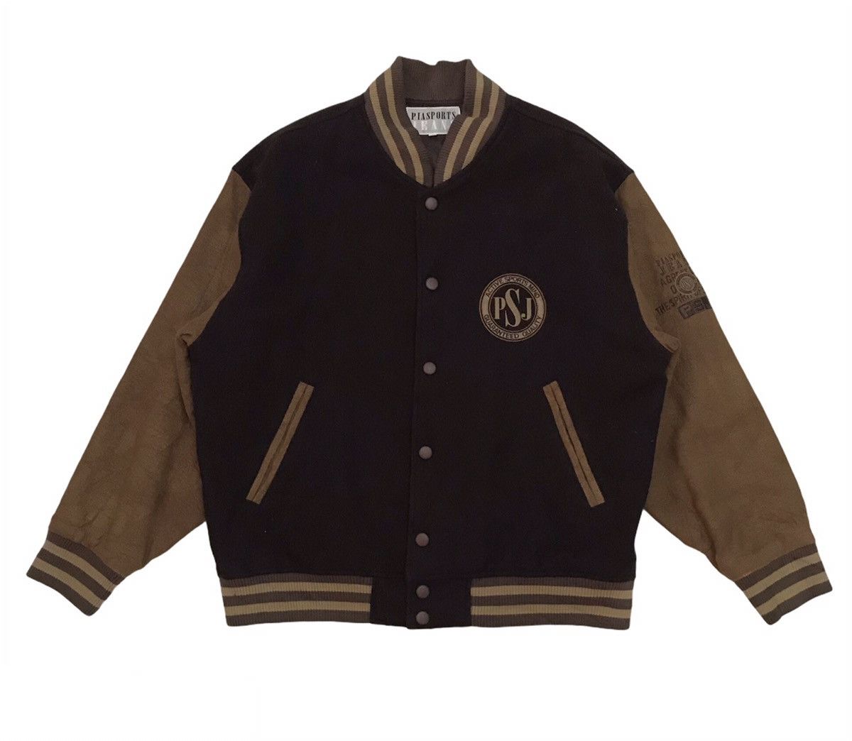 Japanese Brand PSJ Pia Sports Jeans Varsity Jacket Size US L / EU 52-54 / 3 - 2 Thumbnail