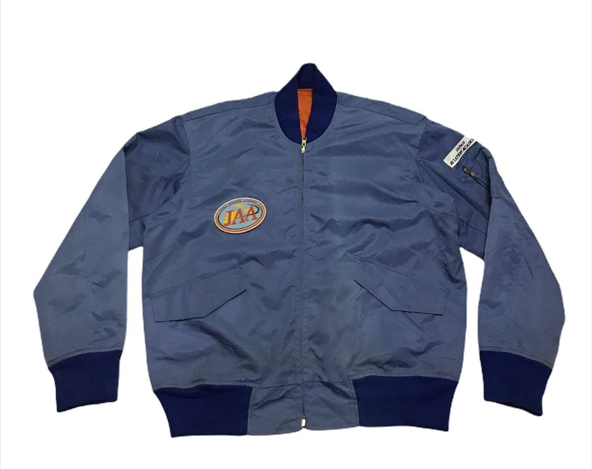 Japanese Brand Japan Aviation Academy reversible bomber jacket Size US L / EU 52-54 / 3 - 4 Thumbnail
