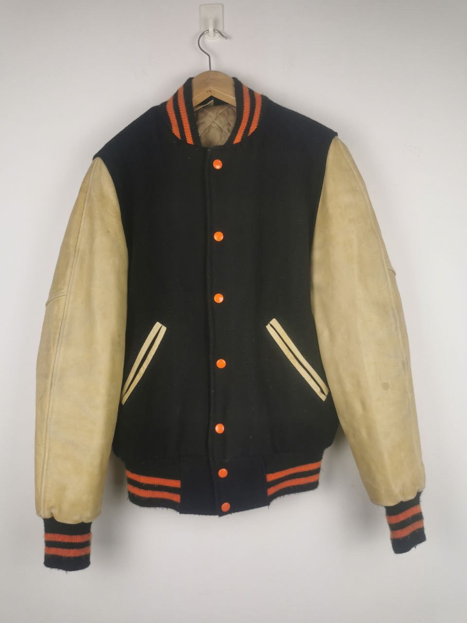 Vintage Vtg Admiral Sportwear Wool Varsity Jacket Leather Sleeve Size US M / EU 48-50 / 2 - 1 Thumbnail