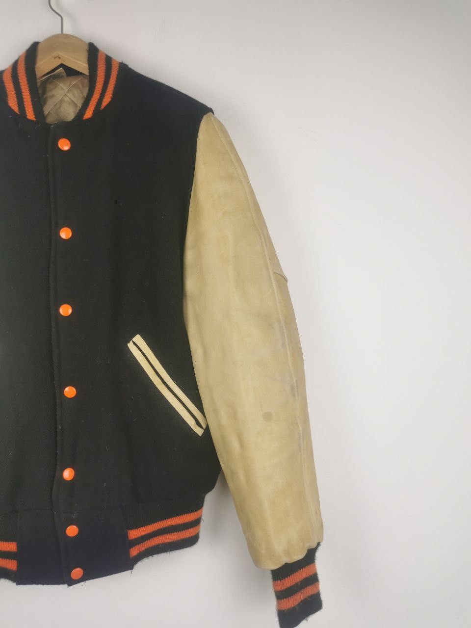 Vintage Vtg Admiral Sportwear Wool Varsity Jacket Leather Sleeve Size US M / EU 48-50 / 2 - 2 Thumbnail