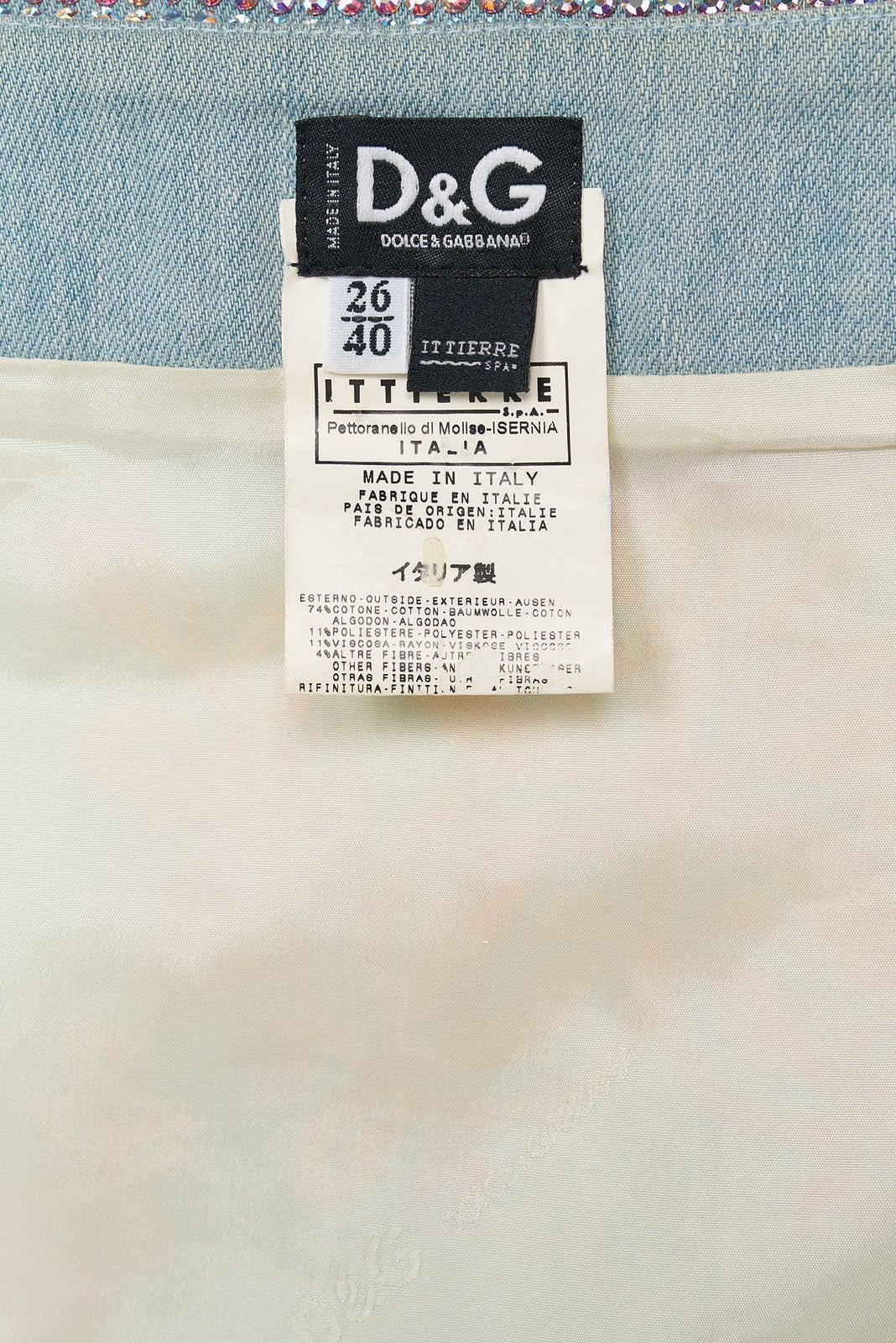 Dolce & Gabbana D&G 2004 Pastel Floral Skirt Size 31" - 5 Thumbnail