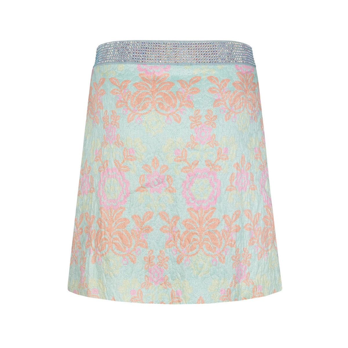 image of Dolce Gabbana D&g 2004 Pastel Floral Skirt in Mint, Women's (Size 31)