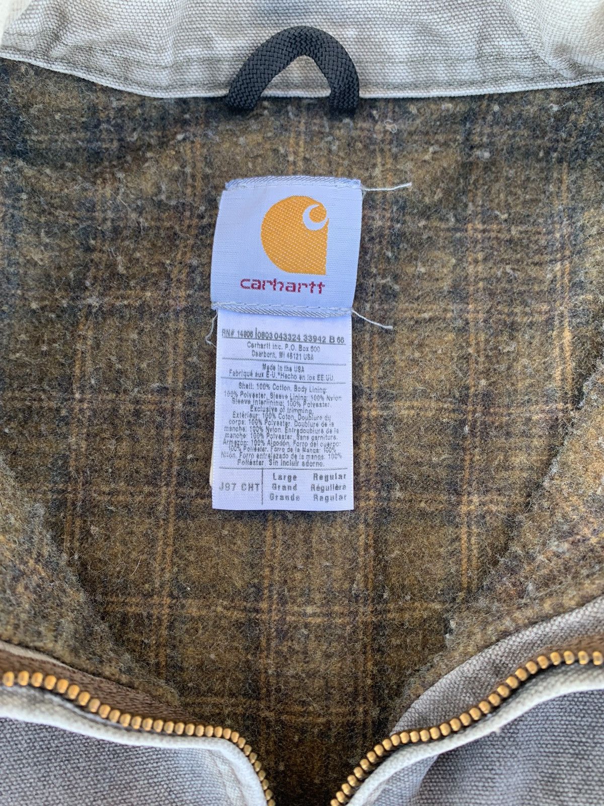 Carhartt × Vintage RARE Vintage Carhartt J97 Detroit Jacket Brown / Grey Faded Size US L / EU 52-54 / 3 - 2 Thumbnail