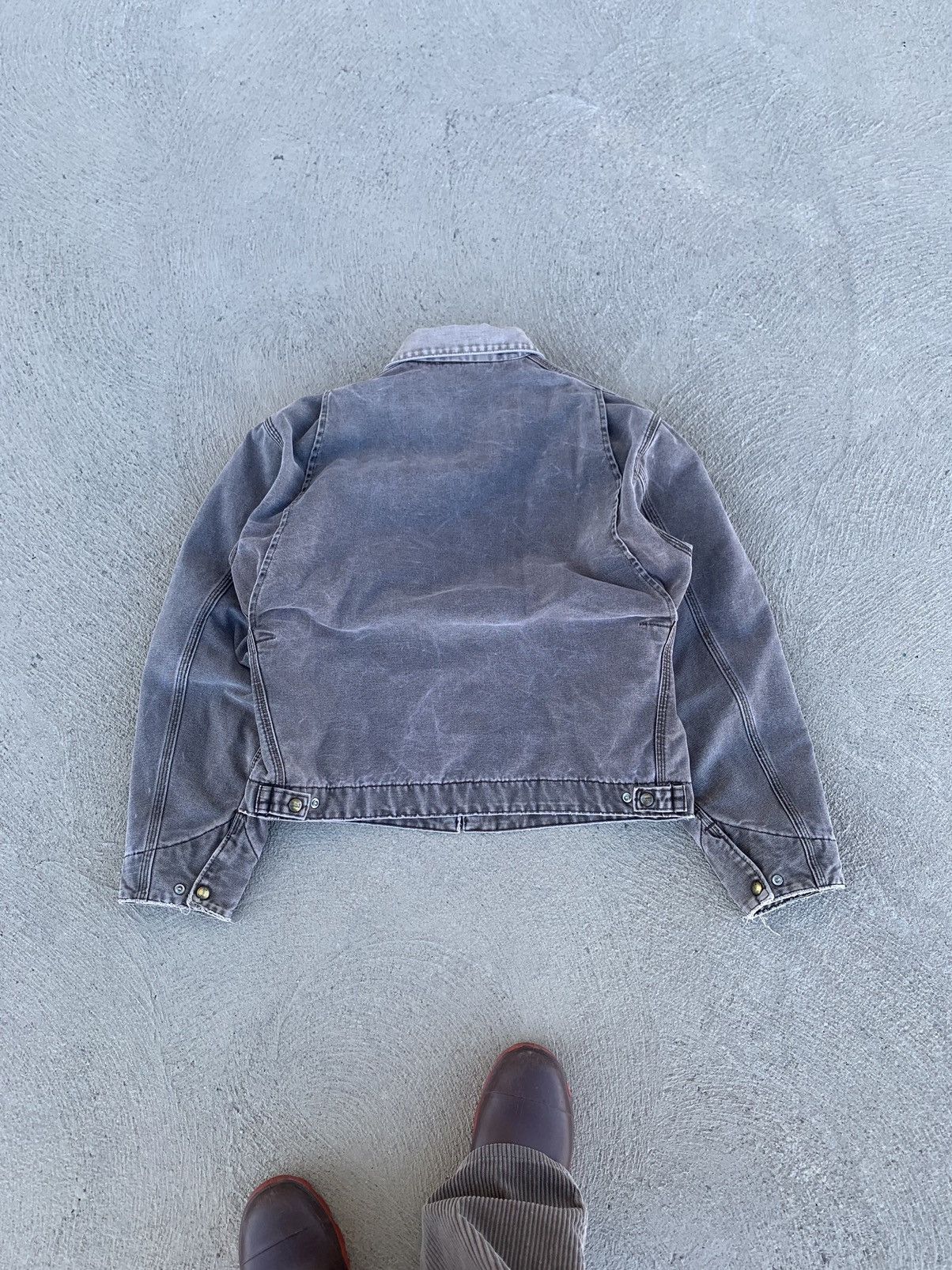 Carhartt × Vintage RARE Vintage Carhartt J97 Detroit Jacket Brown / Grey Faded Size US L / EU 52-54 / 3 - 3 Thumbnail