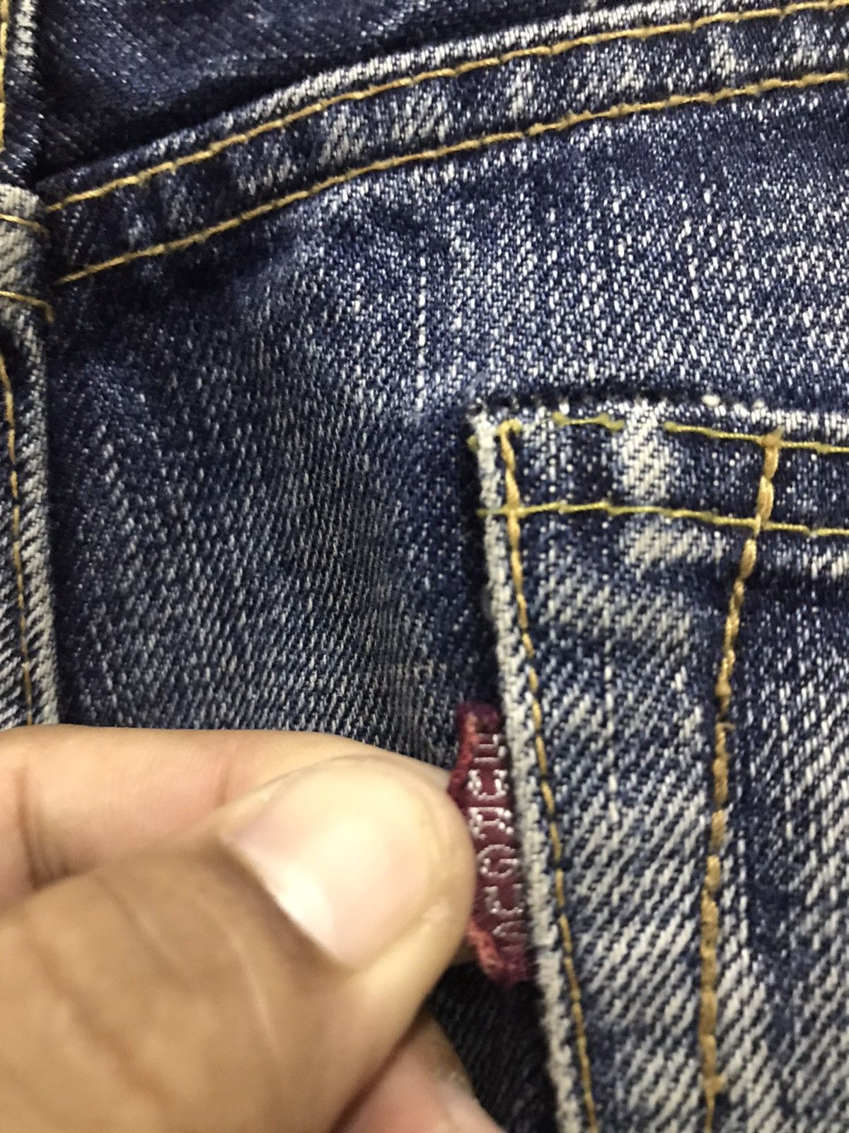 Burgus Plus × Japanese Brand Burgus Plus Hinoya Lot B700 Raw Denim Jeans Size US 33 - 14 Thumbnail