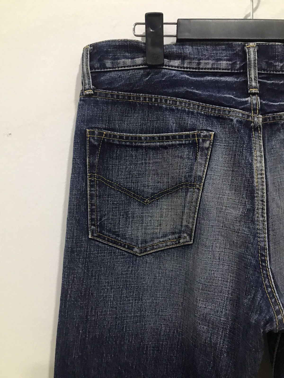 Burgus Plus × Japanese Brand Burgus Plus Hinoya Lot B700 Raw Denim Jeans Size US 33 - 13 Thumbnail