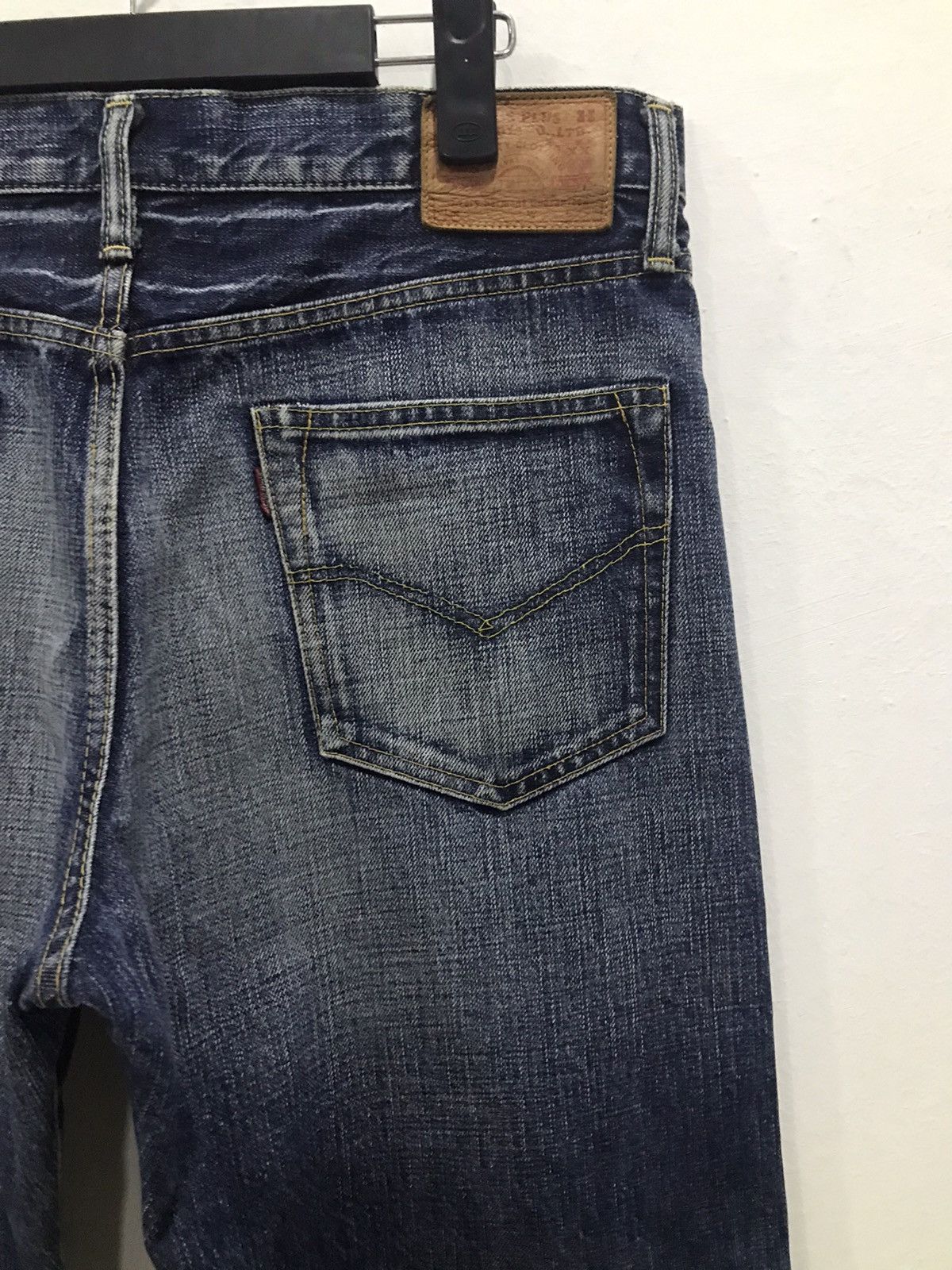Burgus Plus × Japanese Brand Burgus Plus Hinoya Lot B700 Raw Denim Jeans Size US 33 - 12 Thumbnail