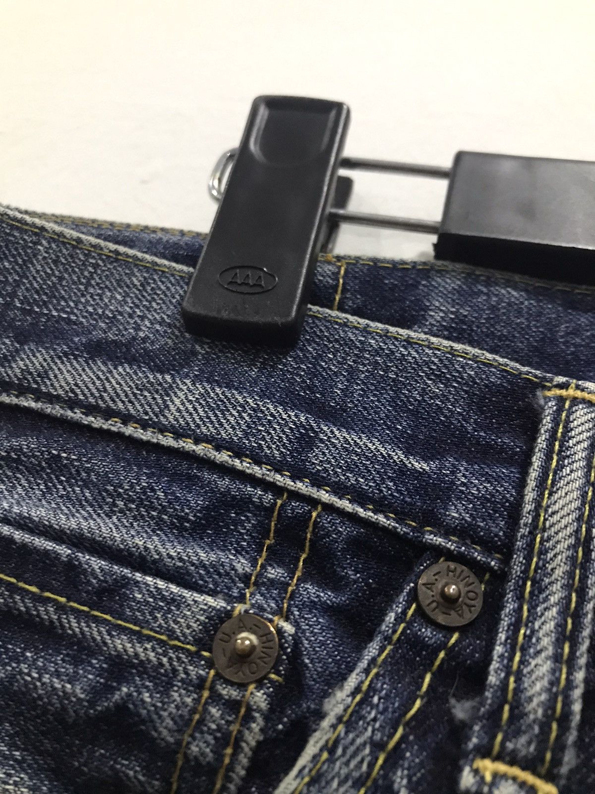 Burgus Plus × Japanese Brand Burgus Plus Hinoya Lot B700 Raw Denim Jeans Size US 33 - 10 Thumbnail