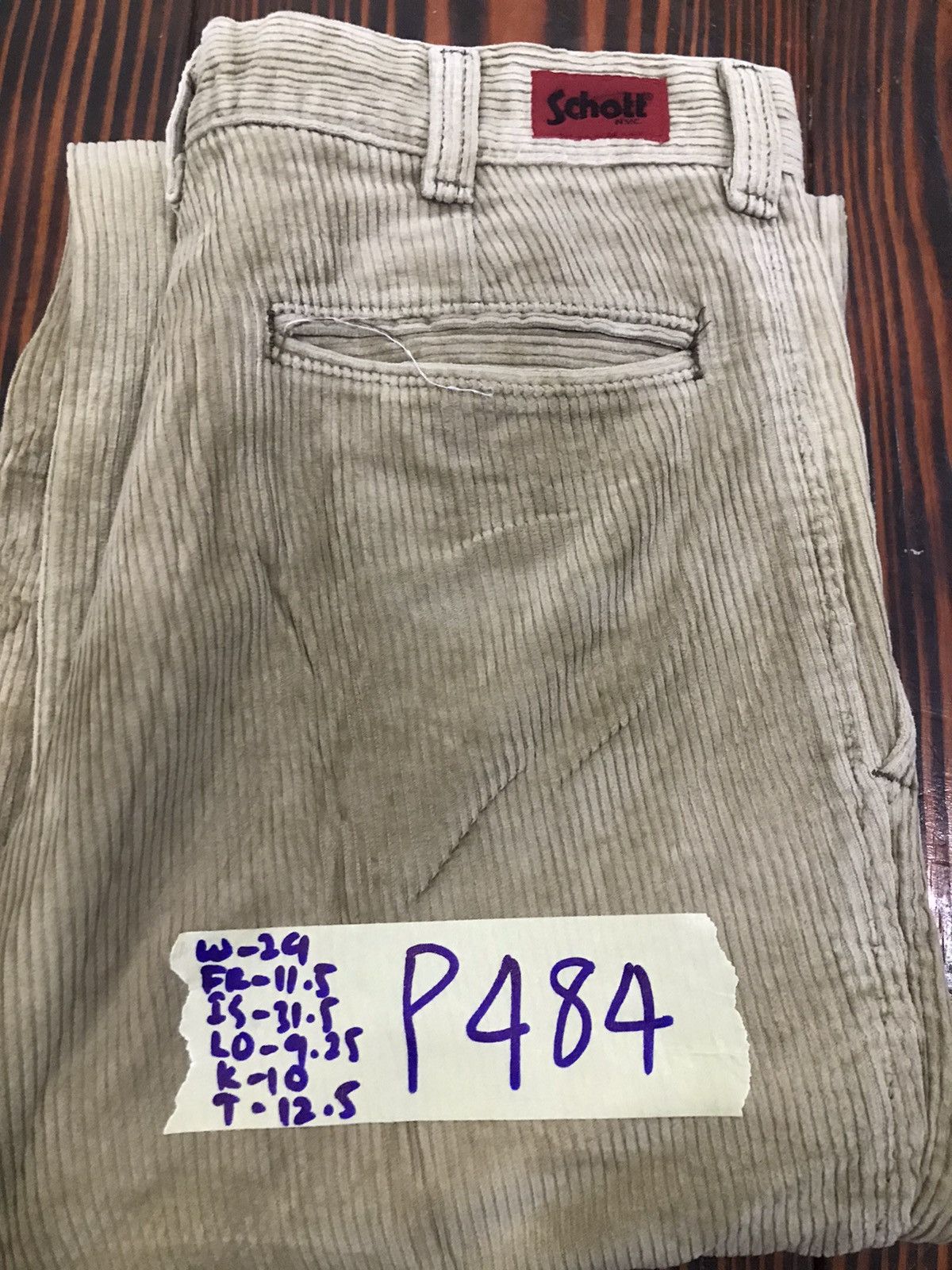 Schott Vintage Schott Corduroy Denim Pants Size US 29 - 20 Thumbnail