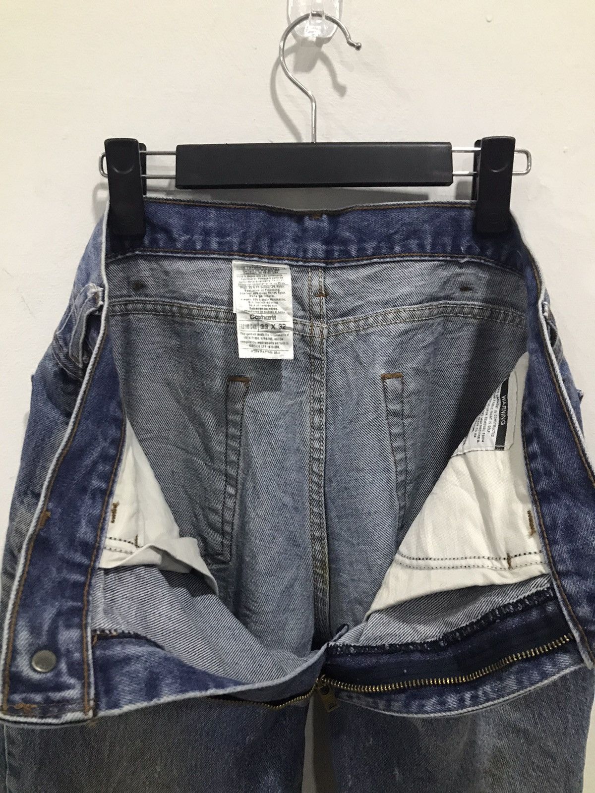 Carhartt Vtg Carhartt Flame resistant Distressed denim Size US 33 - 19 Thumbnail