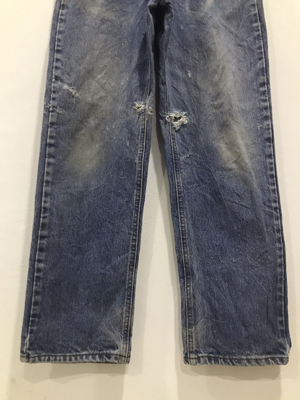Carhartt Vtg Carhartt Flame resistant Distressed denim Size US 33 - 9 Thumbnail