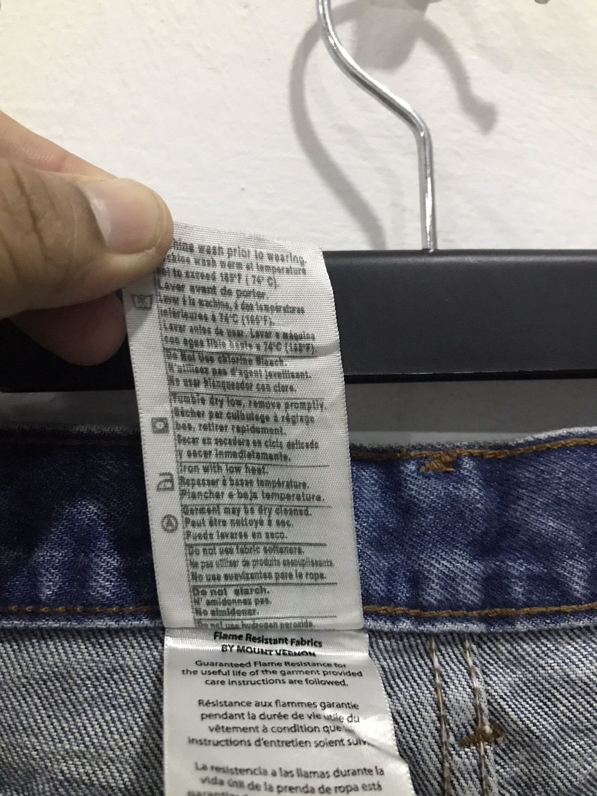 Carhartt Vtg Carhartt Flame resistant Distressed denim Size US 33 - 22 Thumbnail