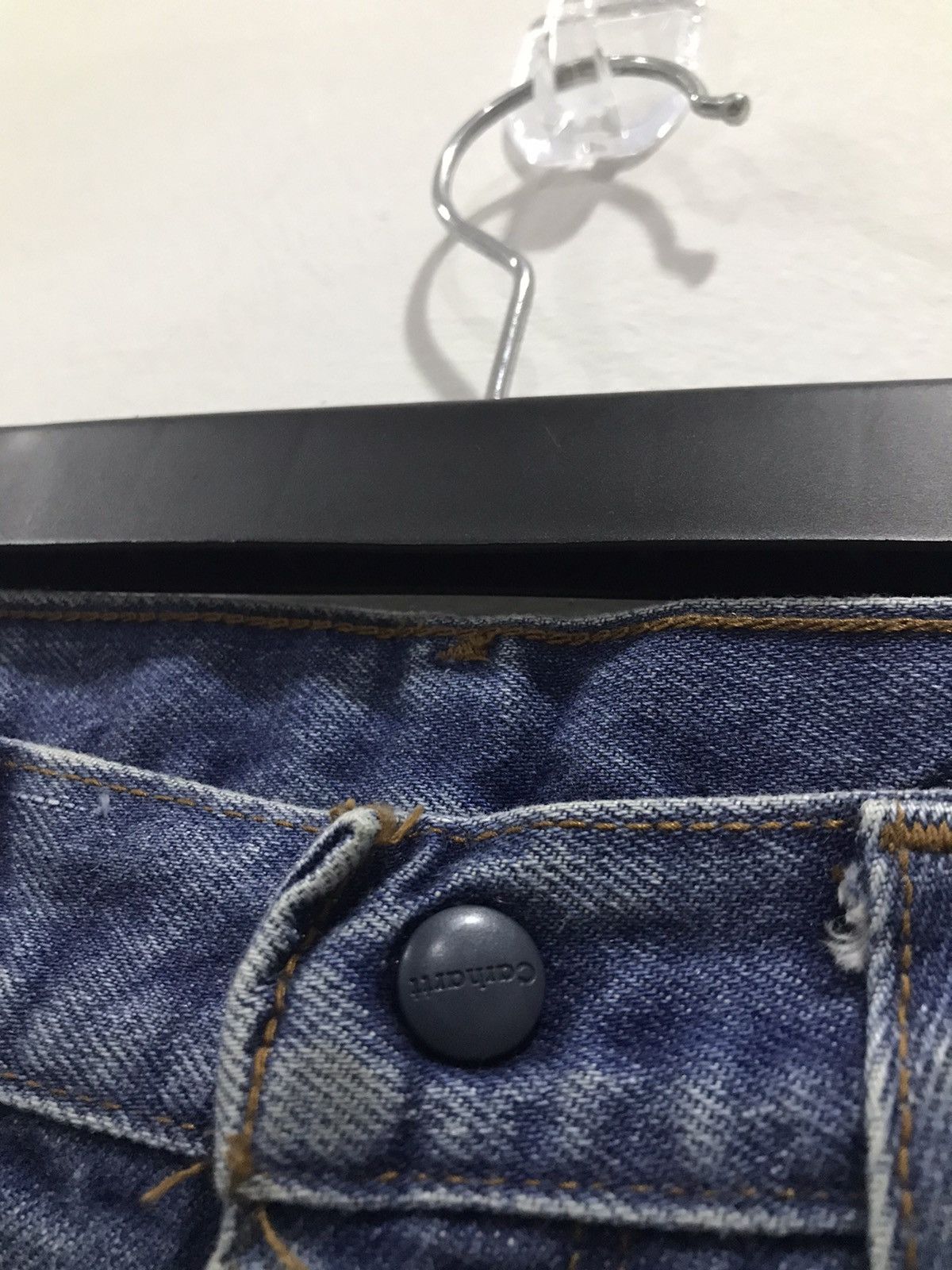 Carhartt Vtg Carhartt Flame resistant Distressed denim Size US 33 - 12 Thumbnail