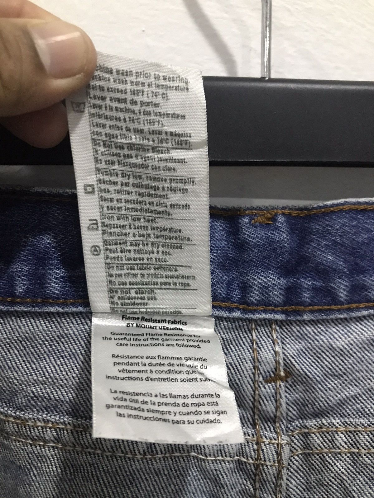 Carhartt Vtg Carhartt Flame resistant Distressed denim Size US 33 - 21 Thumbnail