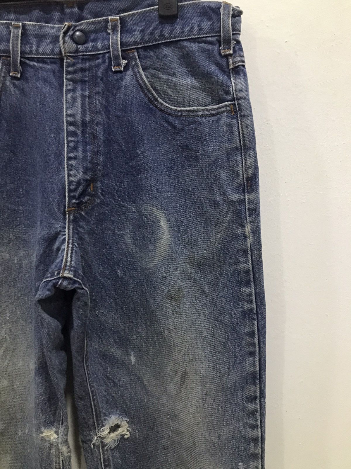 Carhartt Vtg Carhartt Flame resistant Distressed denim Size US 33 - 4 Thumbnail