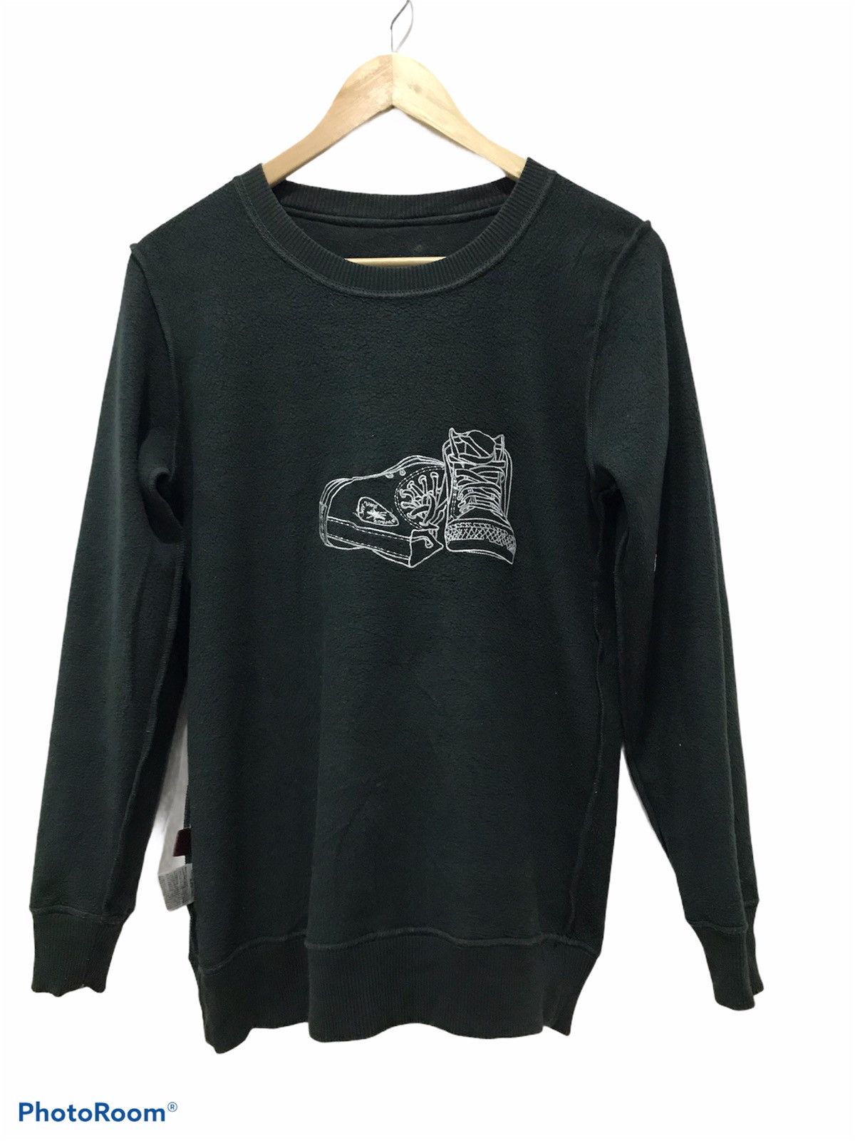 Converse Vtg Converse Embroidered Shoe Logo Sweatshirt Size US M / EU 48-50 / 2 - 13 Thumbnail