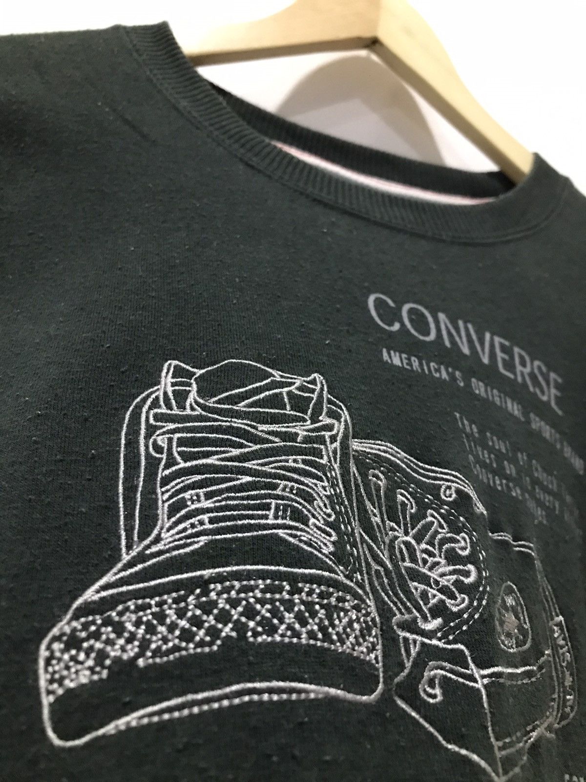 Converse Vtg Converse Embroidered Shoe Logo Sweatshirt Size US M / EU 48-50 / 2 - 6 Thumbnail