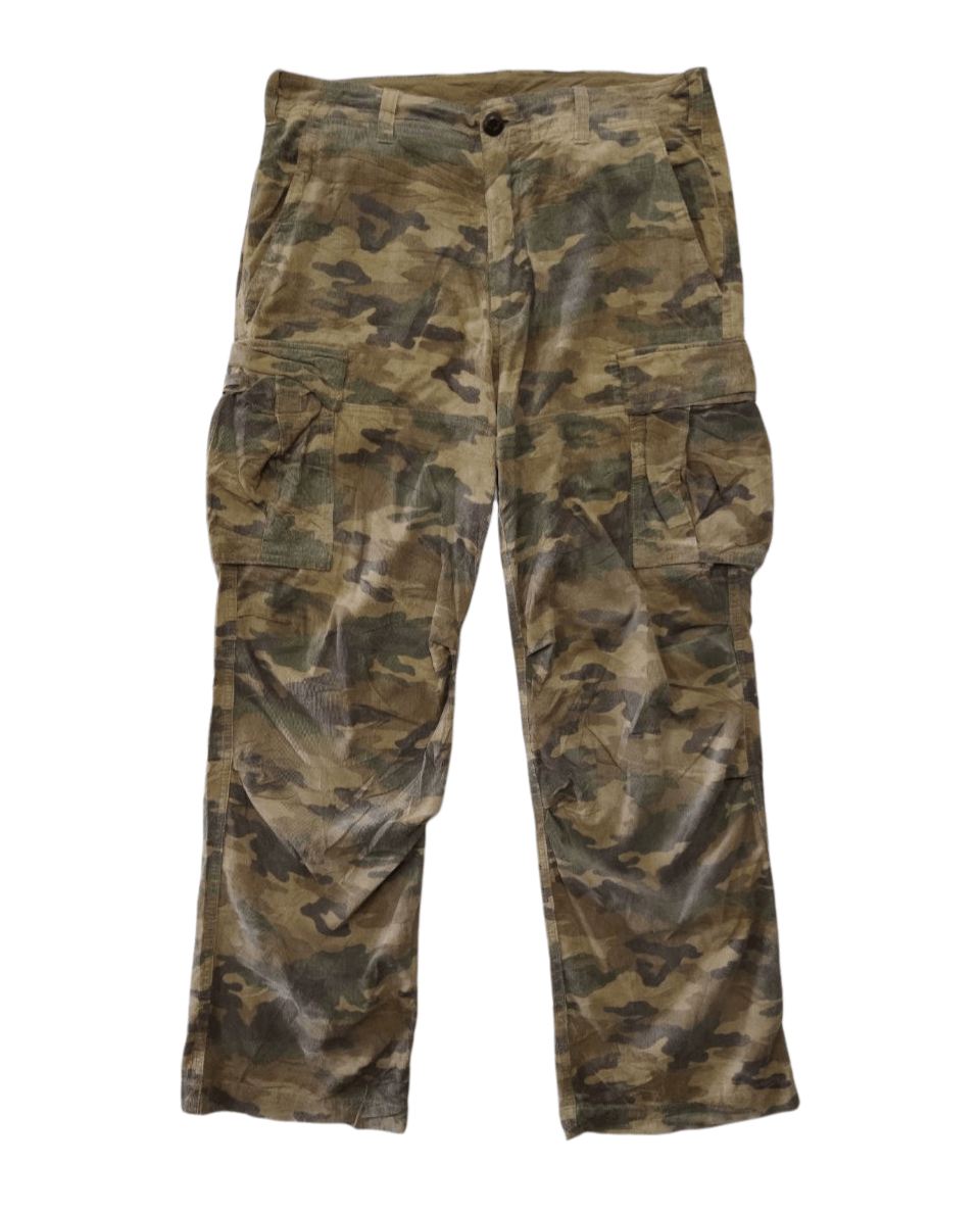 Beams Japan Beams Japan Camouflage Corduroy Cargo Pants Size US 33 - 1 Thumbnail