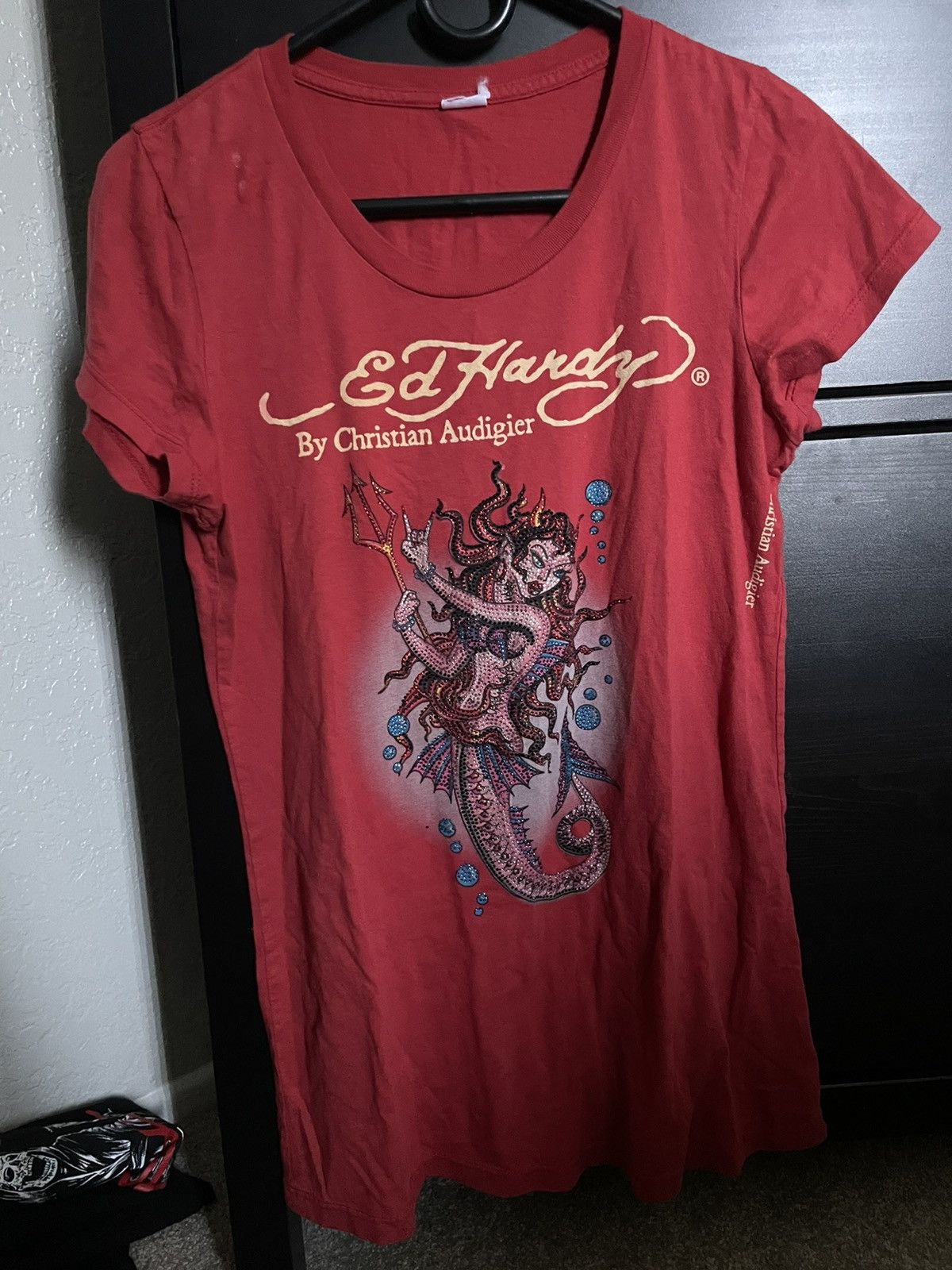 Ed Hardy ed hardy rhinestone mermaid Grailed