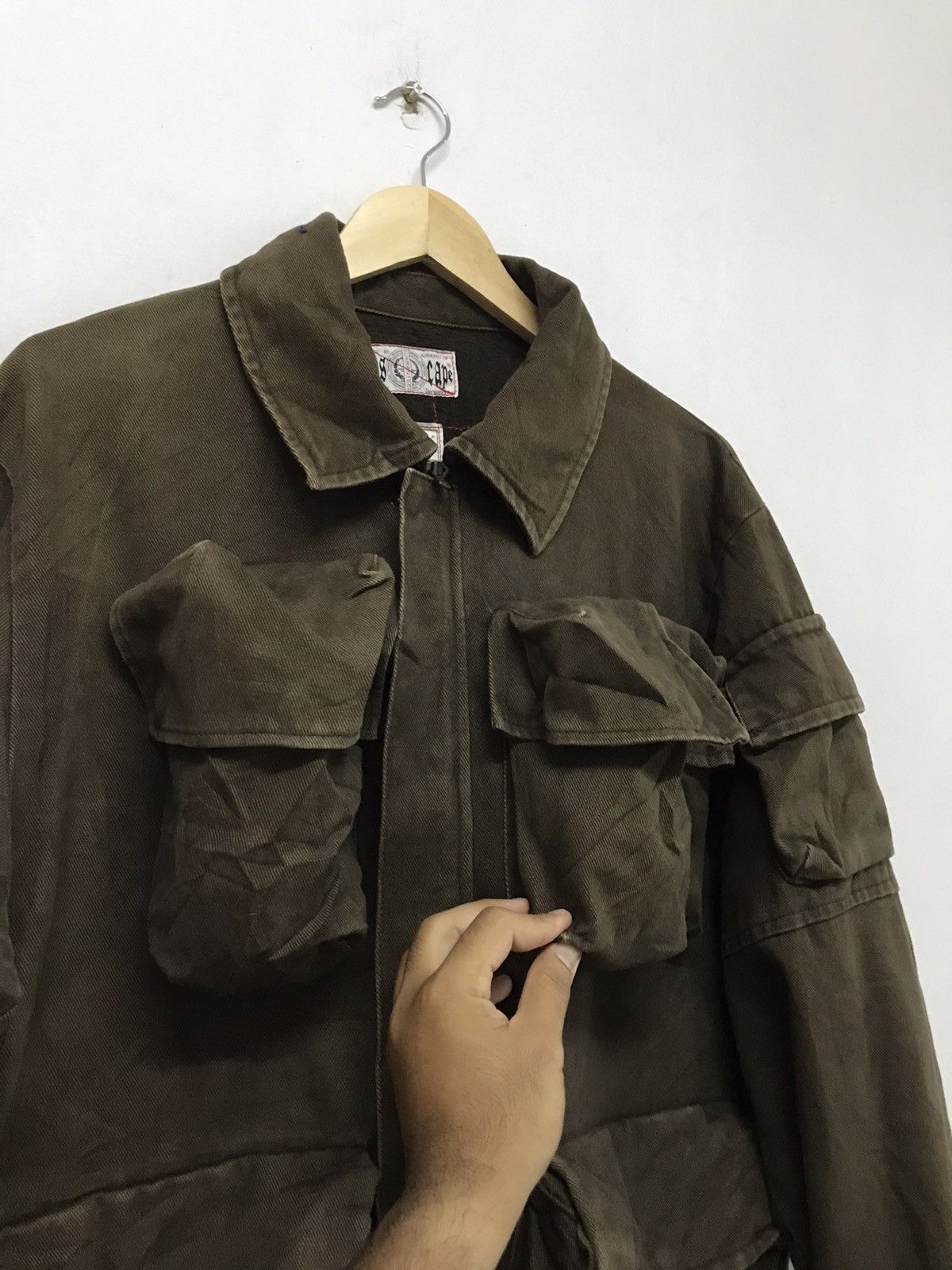 Japanese Brand Rare❗️Xescape Over Sized Denim Multipocket Jacket Size US XL / EU 56 / 4 - 11 Thumbnail