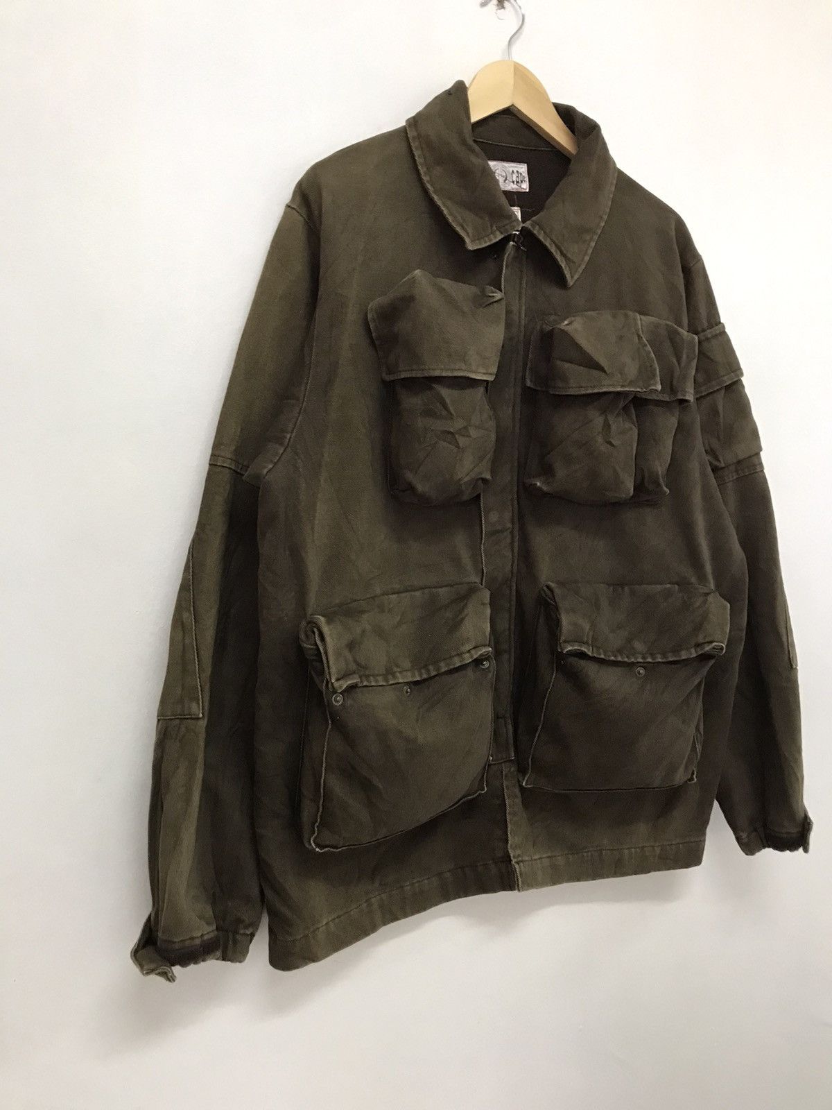 Japanese Brand Rare❗️Xescape Over Sized Denim Multipocket Jacket Size US XL / EU 56 / 4 - 4 Thumbnail