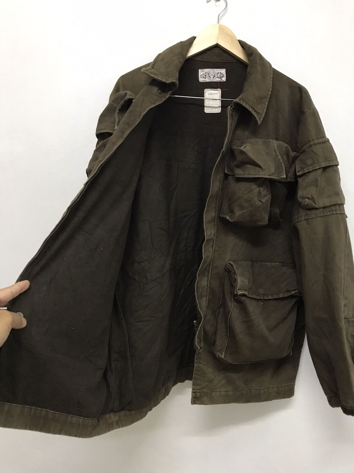 Japanese Brand Rare❗️Xescape Over Sized Denim Multipocket Jacket Size US XL / EU 56 / 4 - 13 Thumbnail