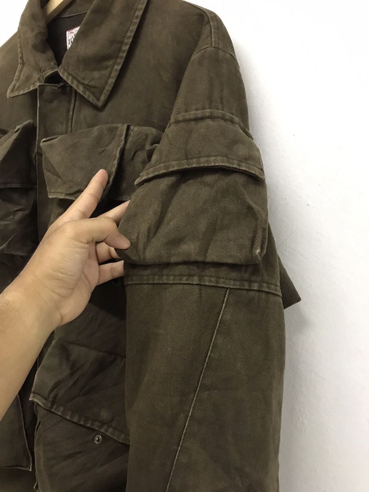 Japanese Brand Rare❗️Xescape Over Sized Denim Multipocket Jacket Size US XL / EU 56 / 4 - 10 Thumbnail