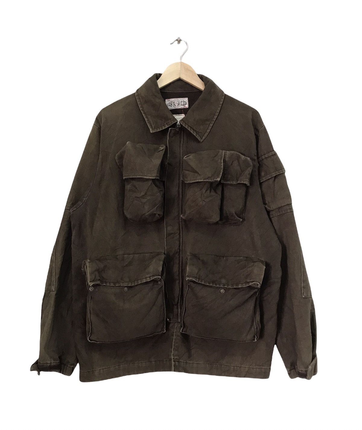 Japanese Brand Rare❗️Xescape Over Sized Denim Multipocket Jacket Size US XL / EU 56 / 4 - 3 Thumbnail