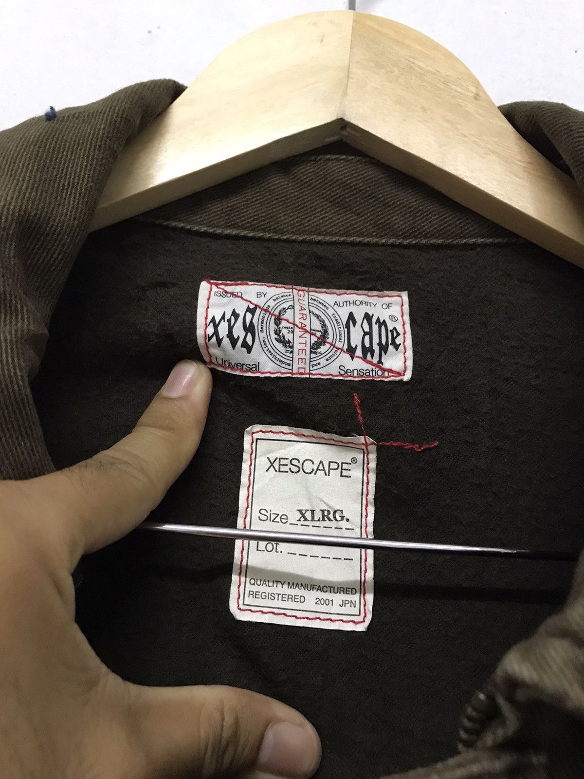 Japanese Brand Rare❗️Xescape Over Sized Denim Multipocket Jacket Size US XL / EU 56 / 4 - 16 Thumbnail