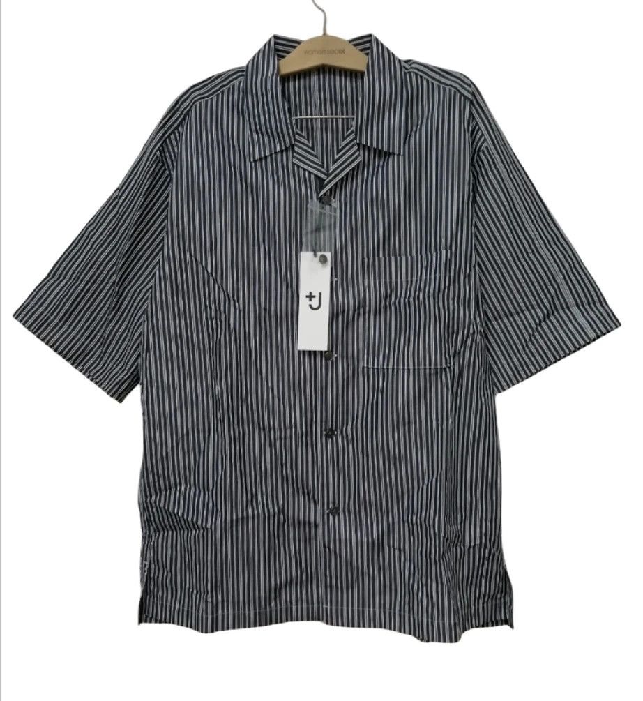 Jil Sander × Uniqlo Rare +J SUPIMA COTTON LOOSE FIT SHORT SLEEVED SHIRT Size US L / EU 52-54 / 3 - 3 Thumbnail