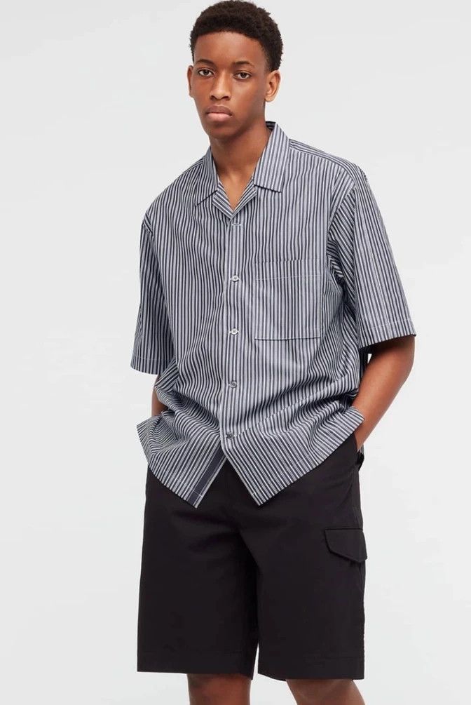 Jil Sander × Uniqlo Rare +J SUPIMA COTTON LOOSE FIT SHORT SLEEVED SHIRT Size US L / EU 52-54 / 3 - 1 Thumbnail