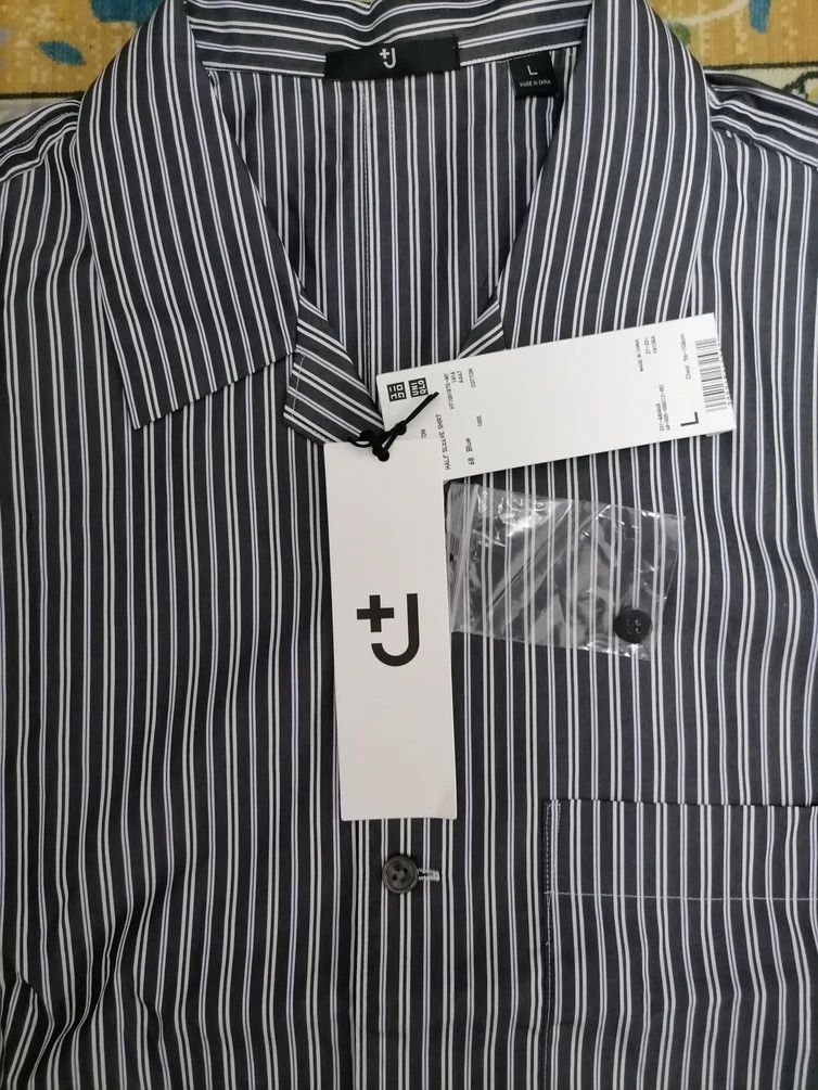 Jil Sander × Uniqlo Rare +J SUPIMA COTTON LOOSE FIT SHORT SLEEVED SHIRT Size US L / EU 52-54 / 3 - 2 Thumbnail
